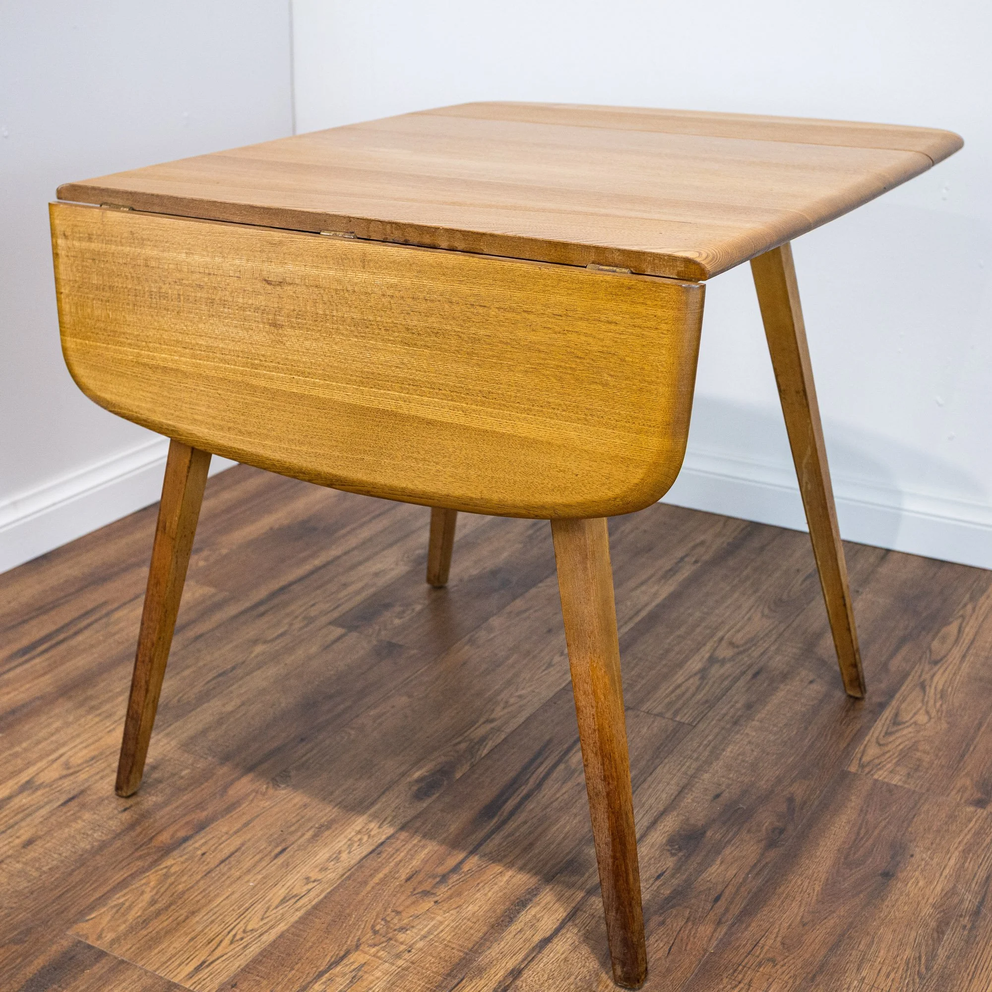 Ercol Blonde Elm Windsor Drop Leaf Dining Table Model 492