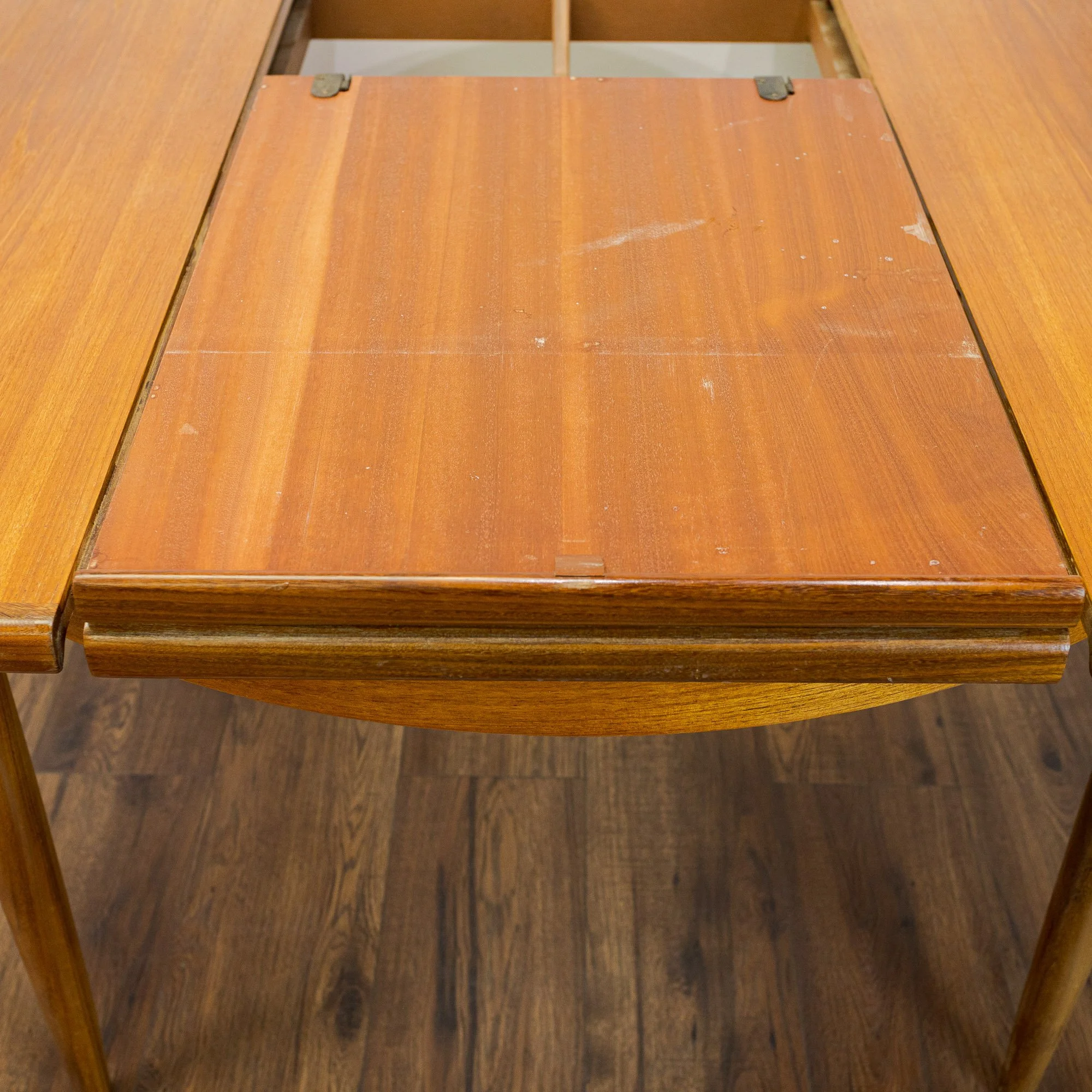 G Plan Fresco Teak Round Extending Dining Table by Victor B. Wilkins