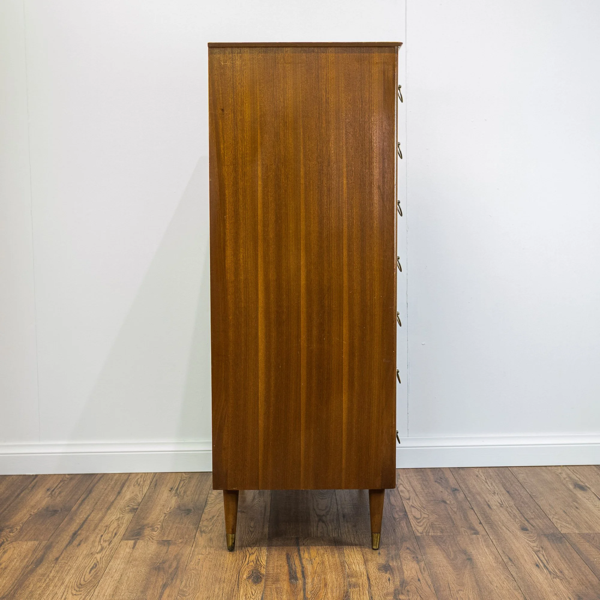 Mid-Century Teak 7 Drawer Tallboy