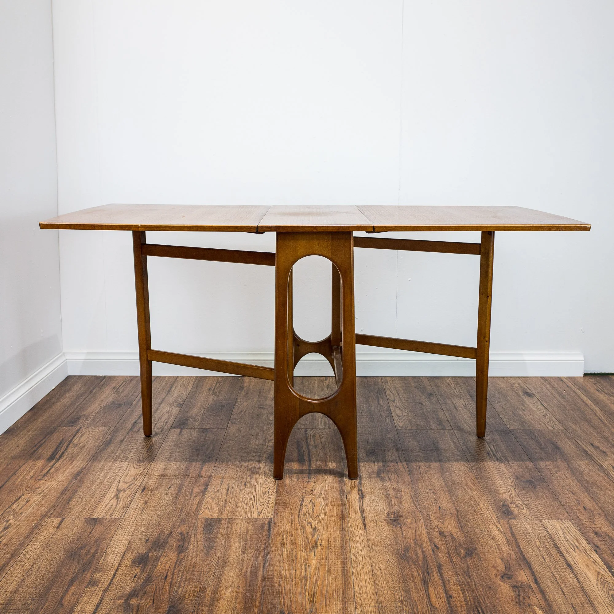 Mid Century Teak Drop Leaf Dining Table