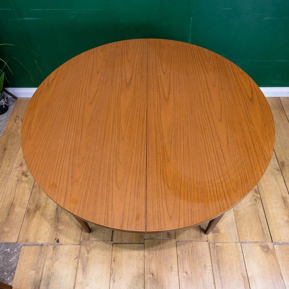 Europa Furniture Teak Round Extending Dining Table