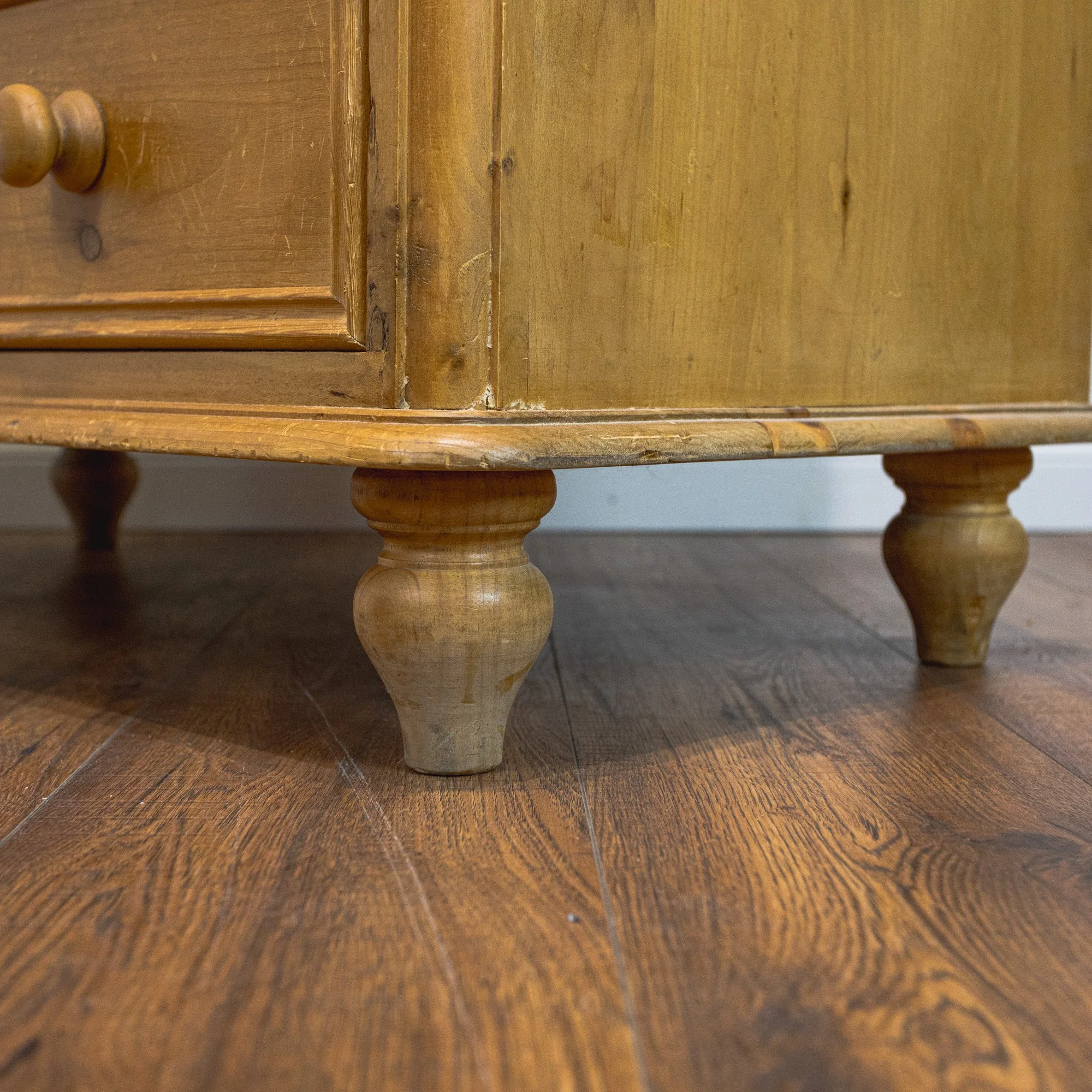Victorian-Style Pine Seven-Drawer Tallboy