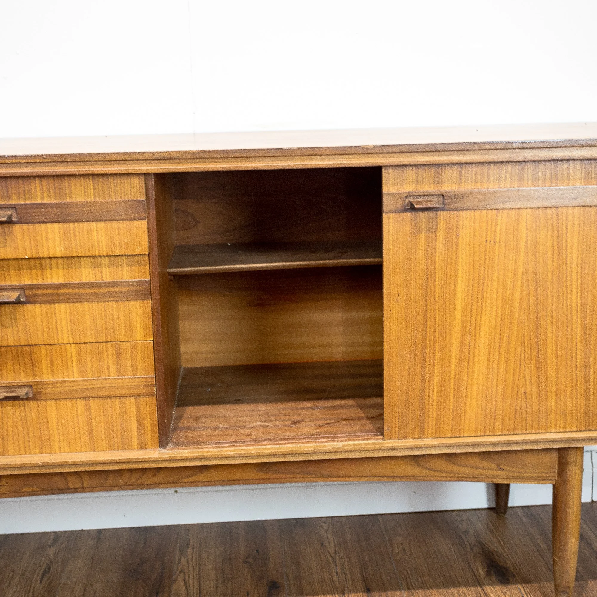 White & Newton 'Edensfield' Teak Sliding Door Sideboard