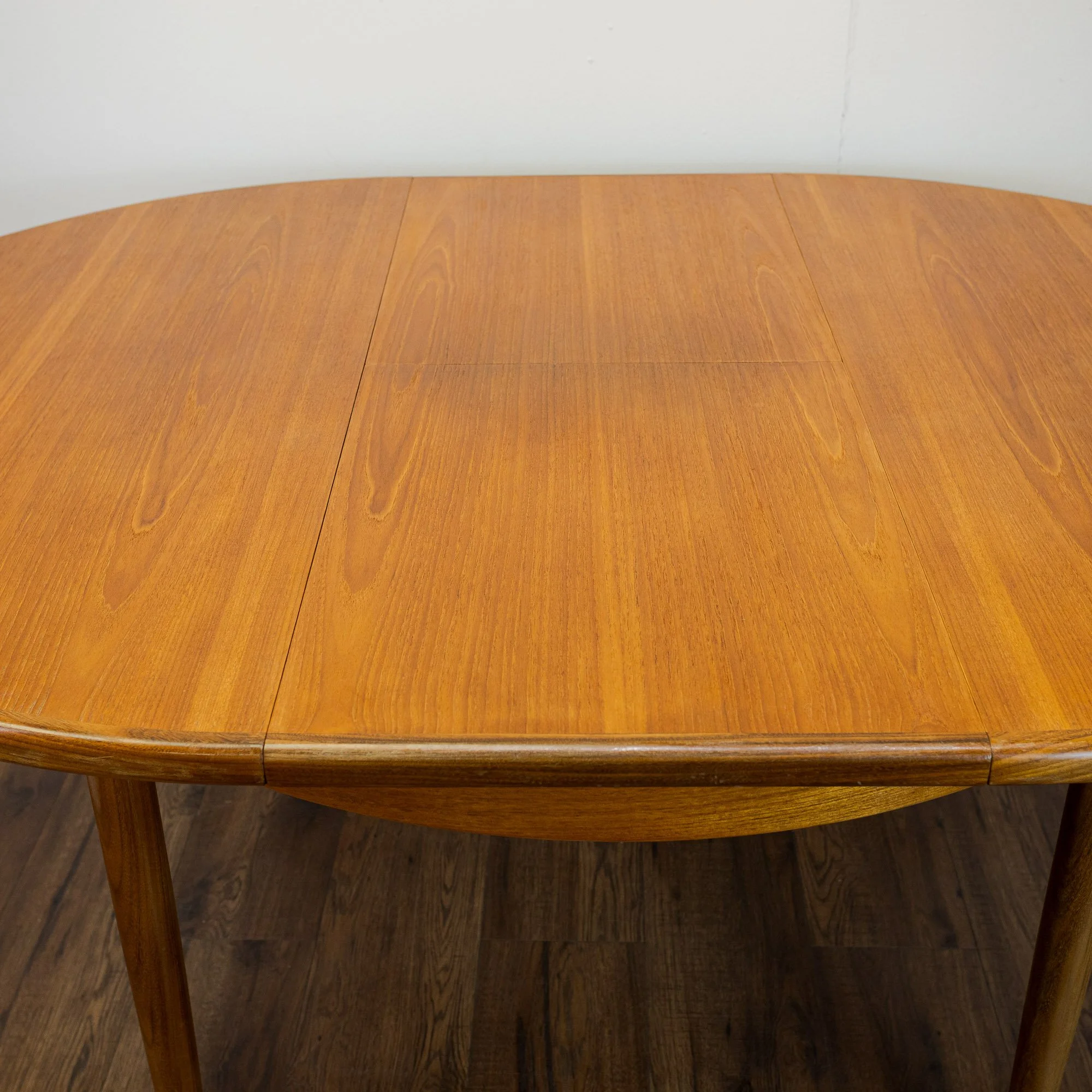 G Plan Fresco Teak Round Extending Dining Table by Victor B. Wilkins