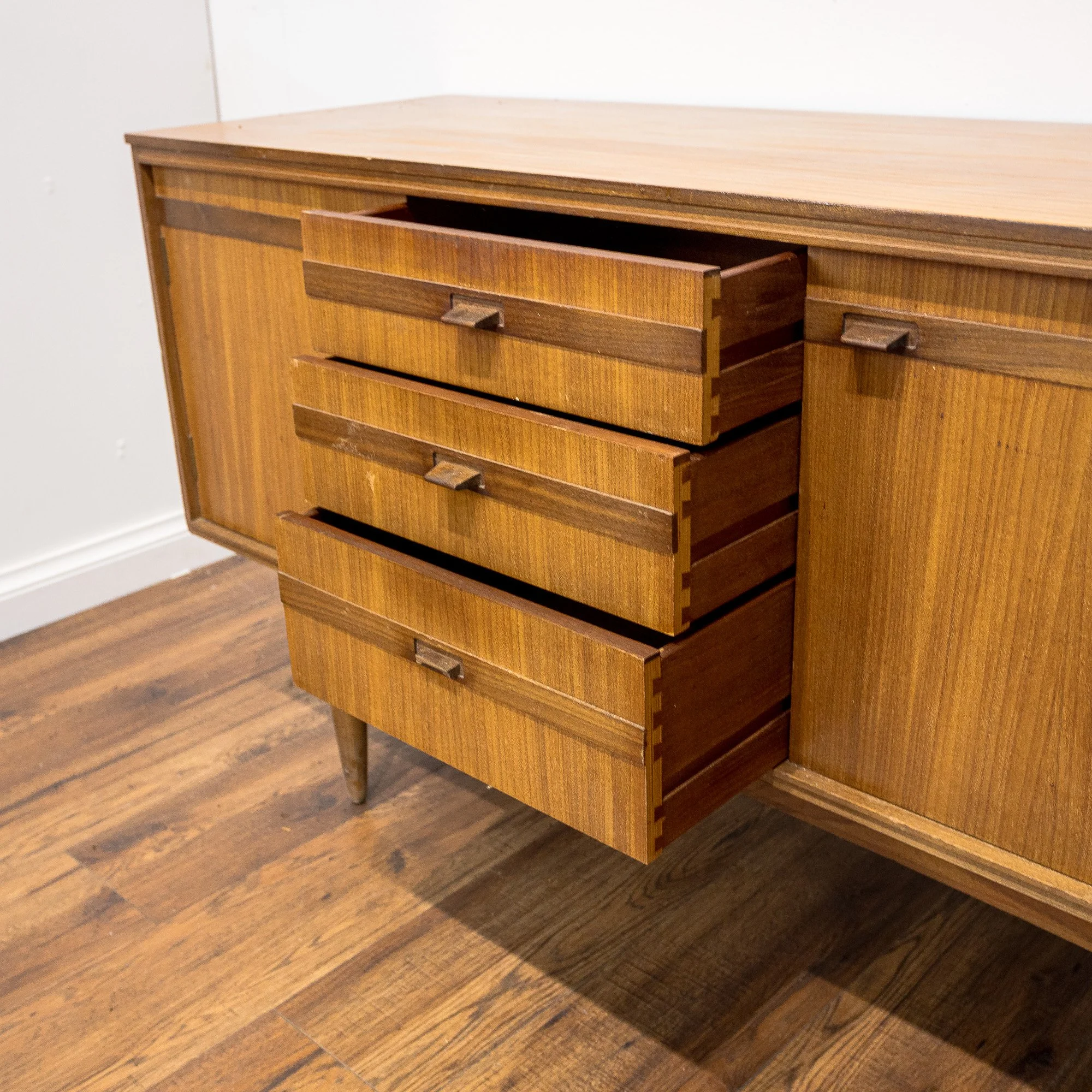 White & Newton 'Edensfield' Teak Sliding Door Sideboard
