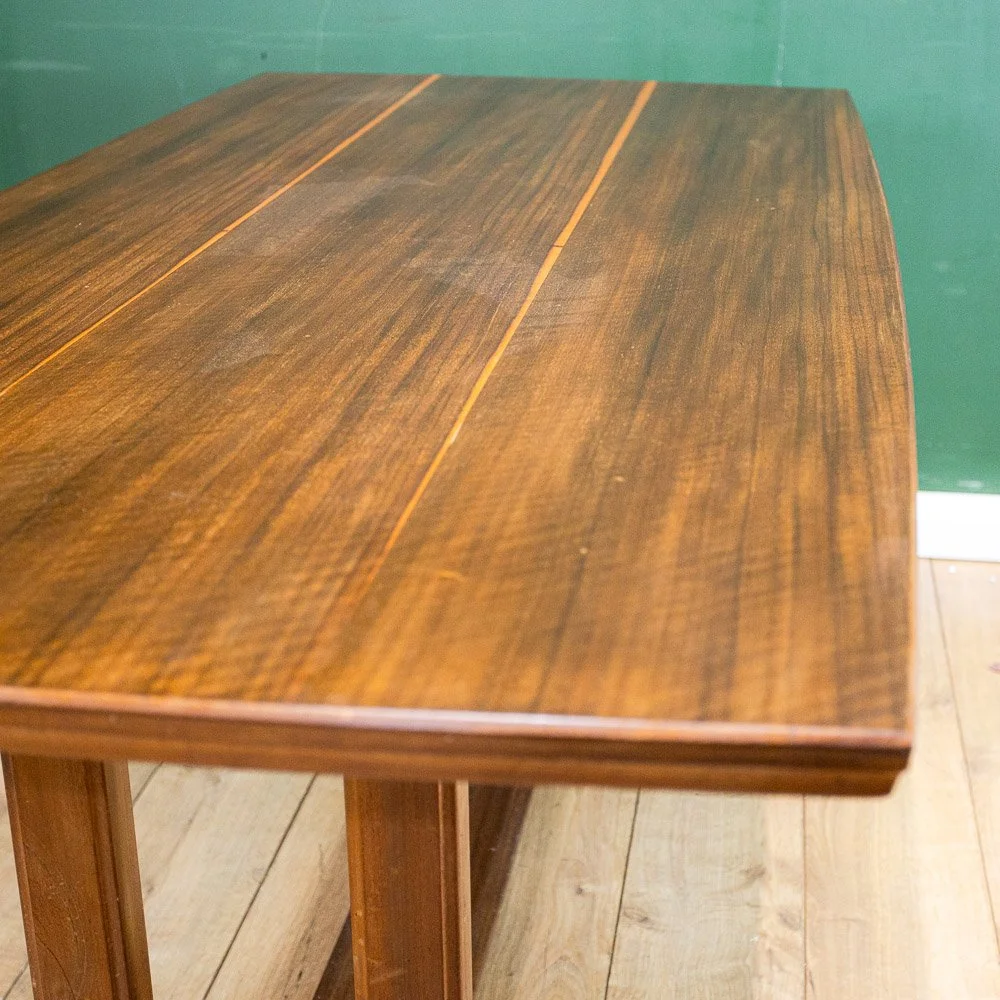 Alfred Cox Walnut Dining Table & 6 Elbow Chairs
