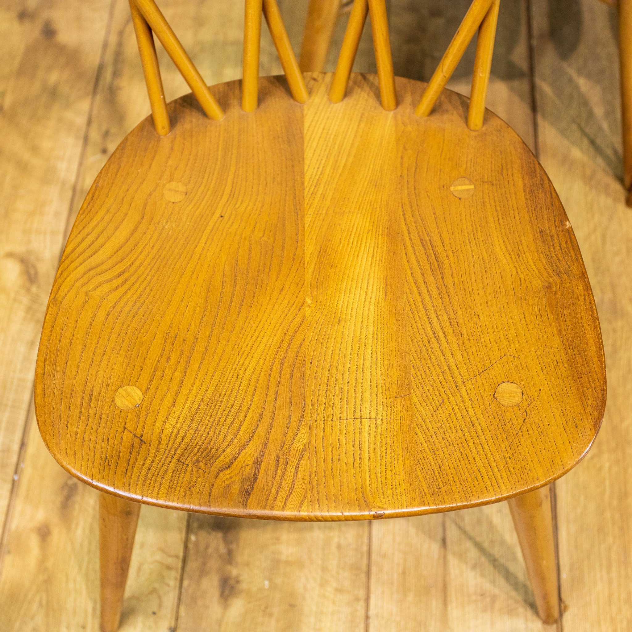 4x Ercol Windsor Candlestick Dining Chairs