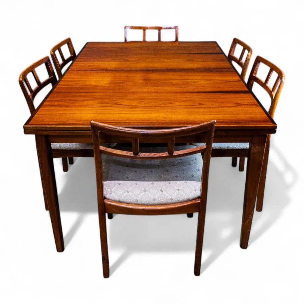 Robert Heritage for Archie Shine Rosewood Dining Table & 6 Chairs