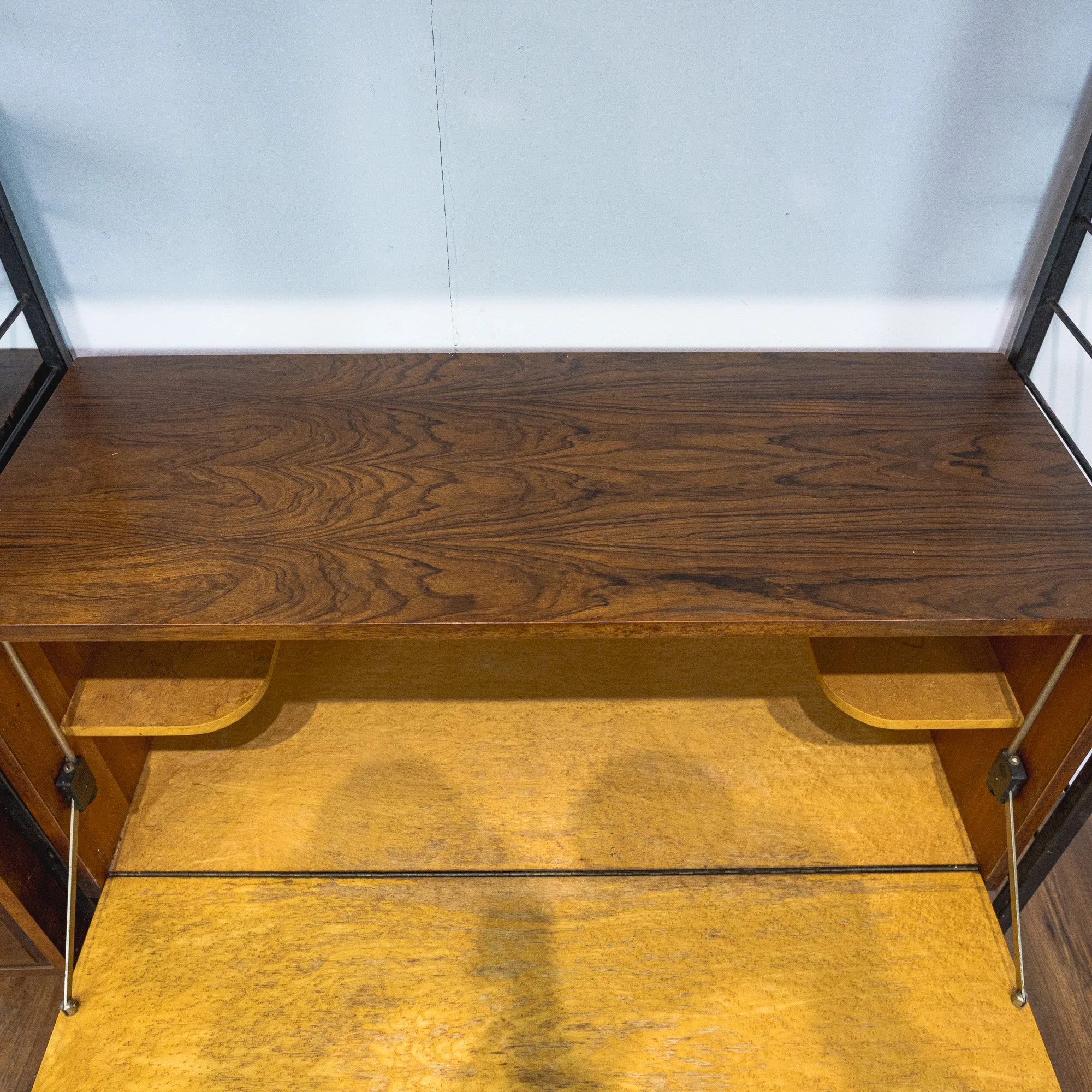 Staples Ladderax Rosewood Two-Bay Wall System