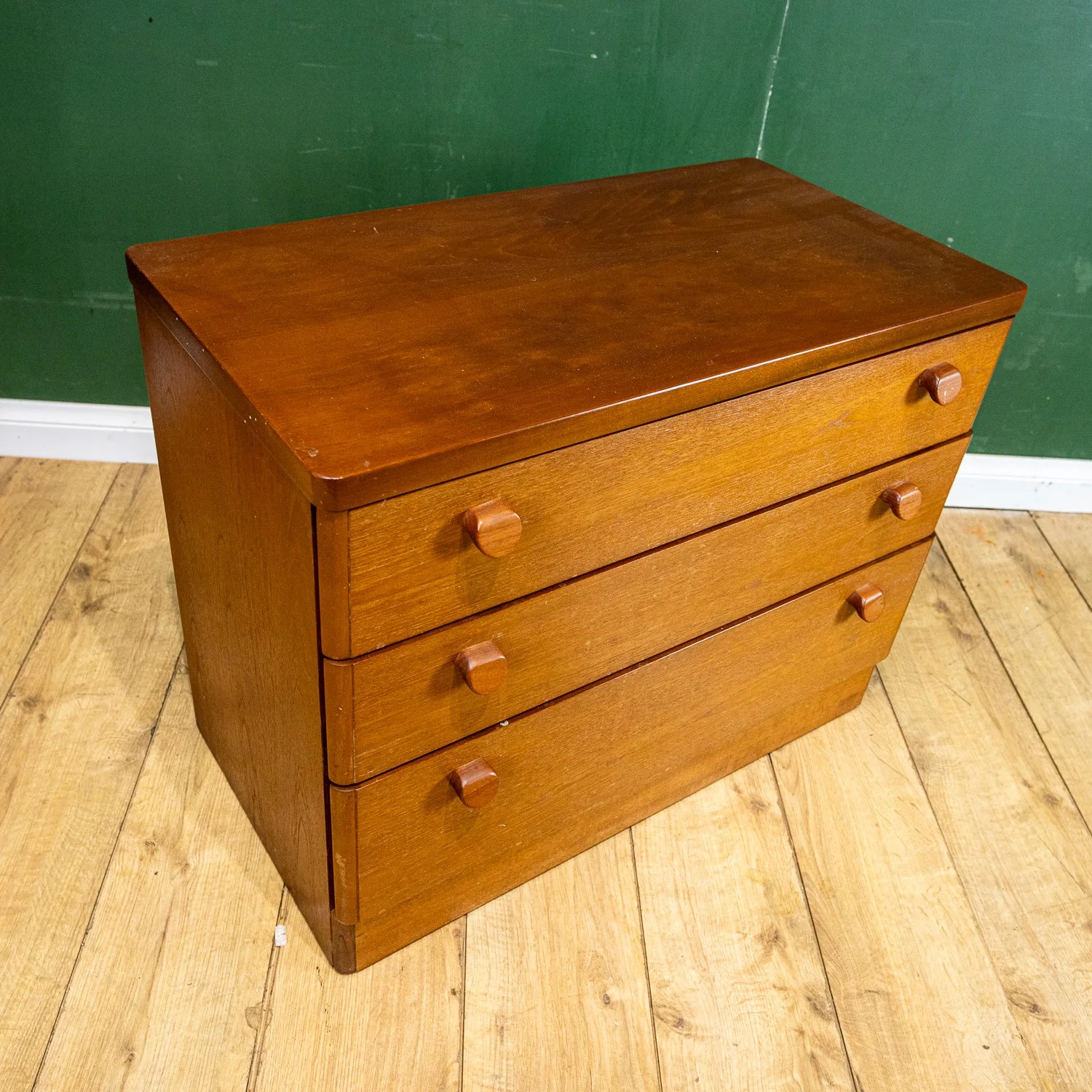 Stag Teak Chest of 3 Graduating Drawers