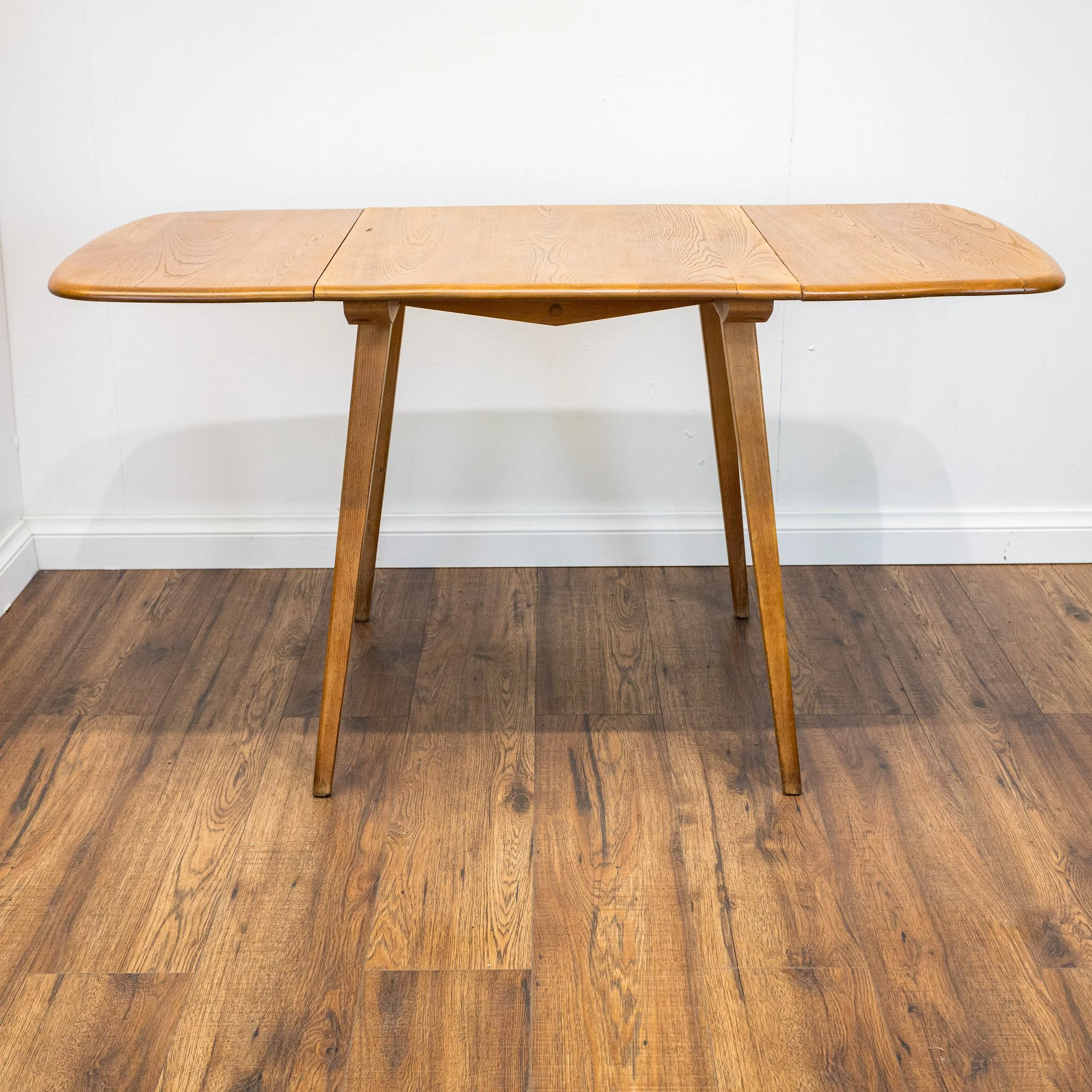 Ercol Blonde Elm Windsor Drop Leaf Dining Table Model 383