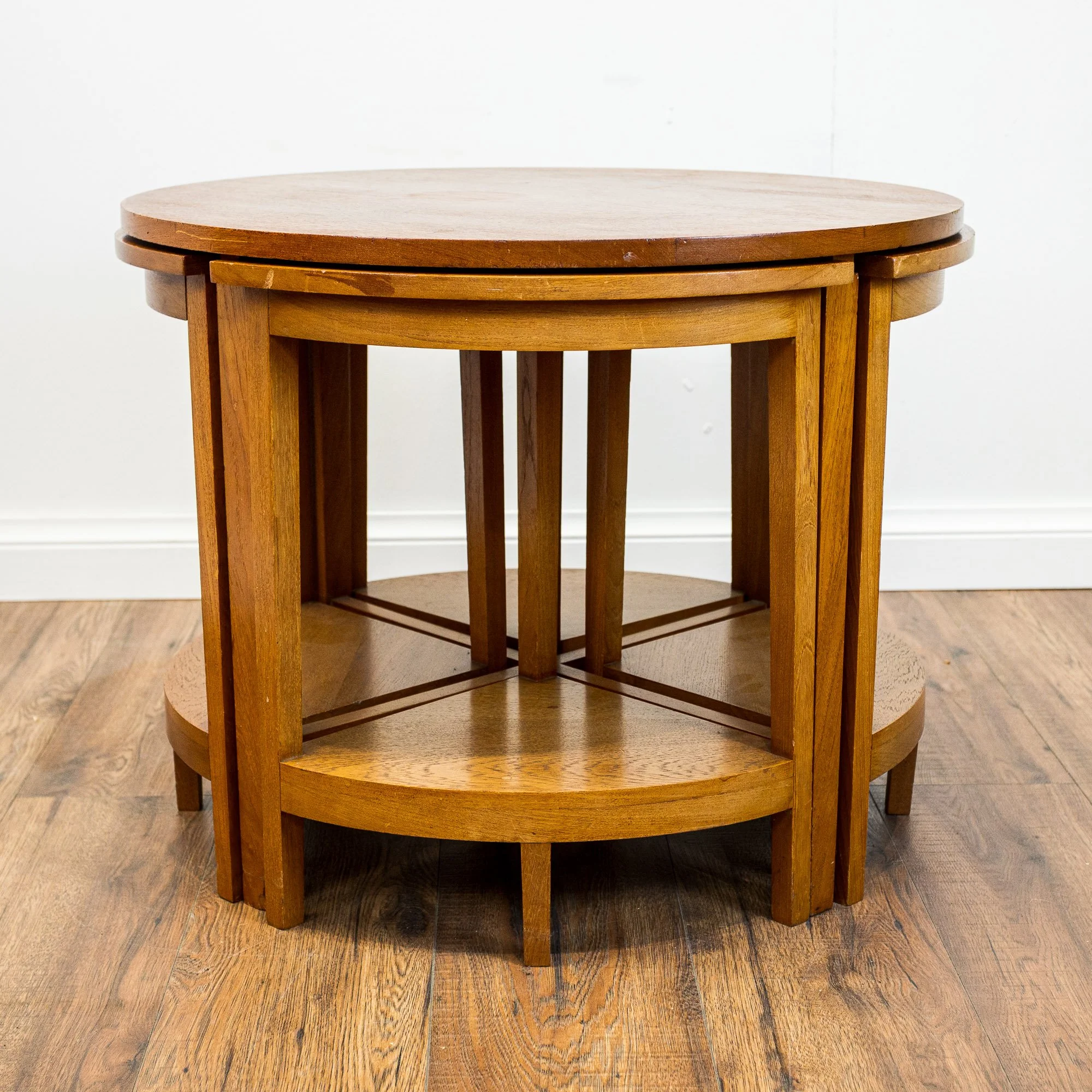 Art Deco Quartet Oak Nest of Tables