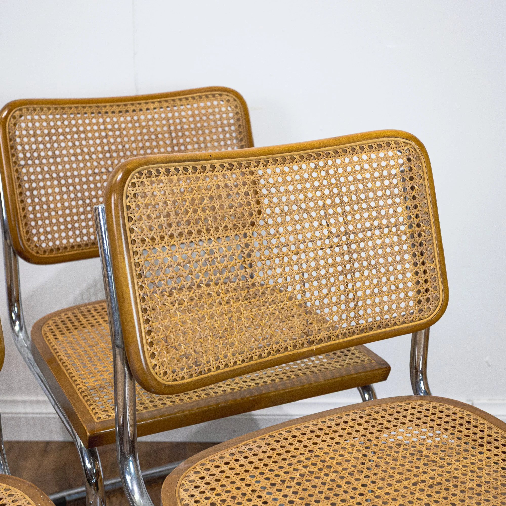 Italian Marcel Breuer B32 ‘Cesca’ Dining Chairs – Set of Four