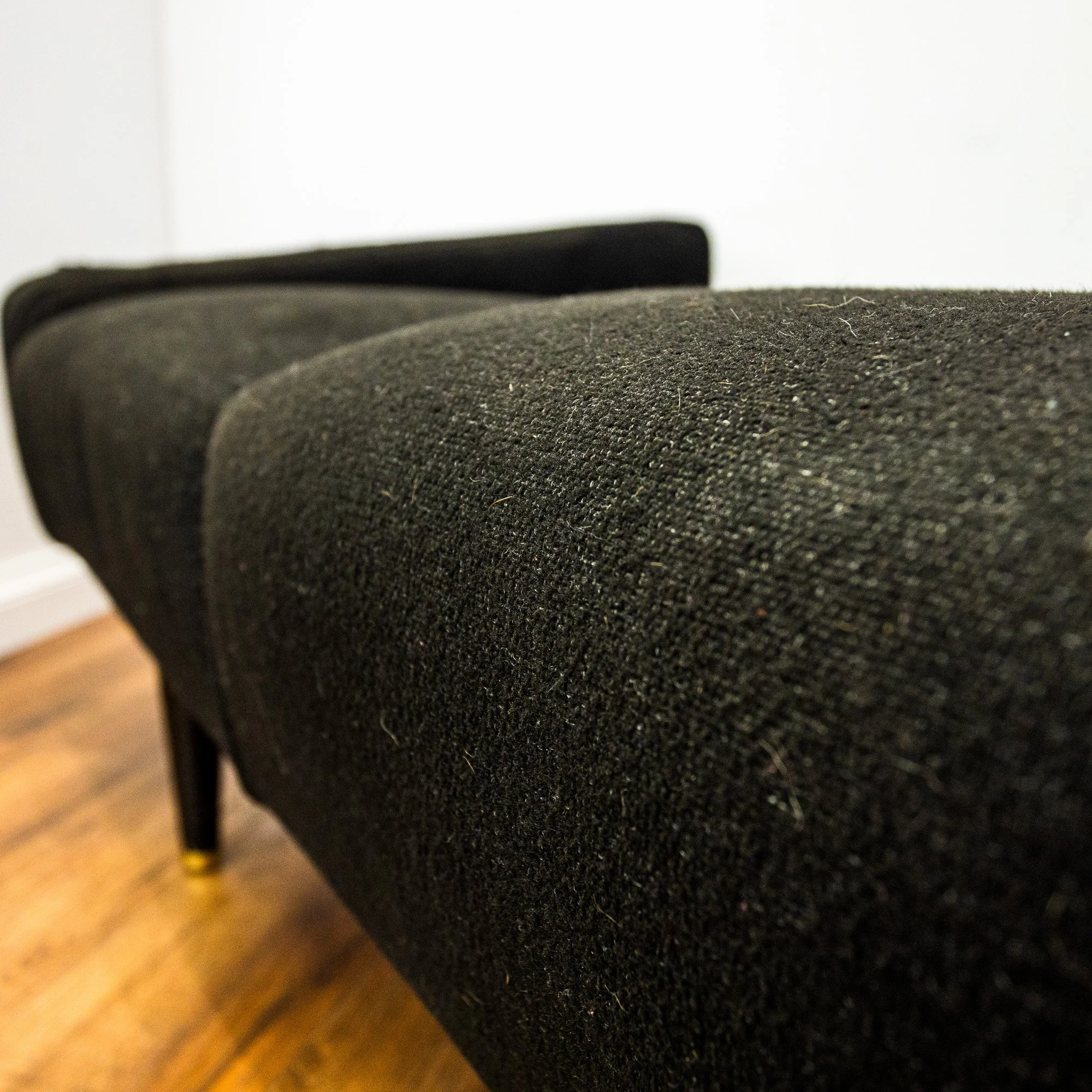 Mid Century Black Fold-Down 3-Seater Sofa Bed