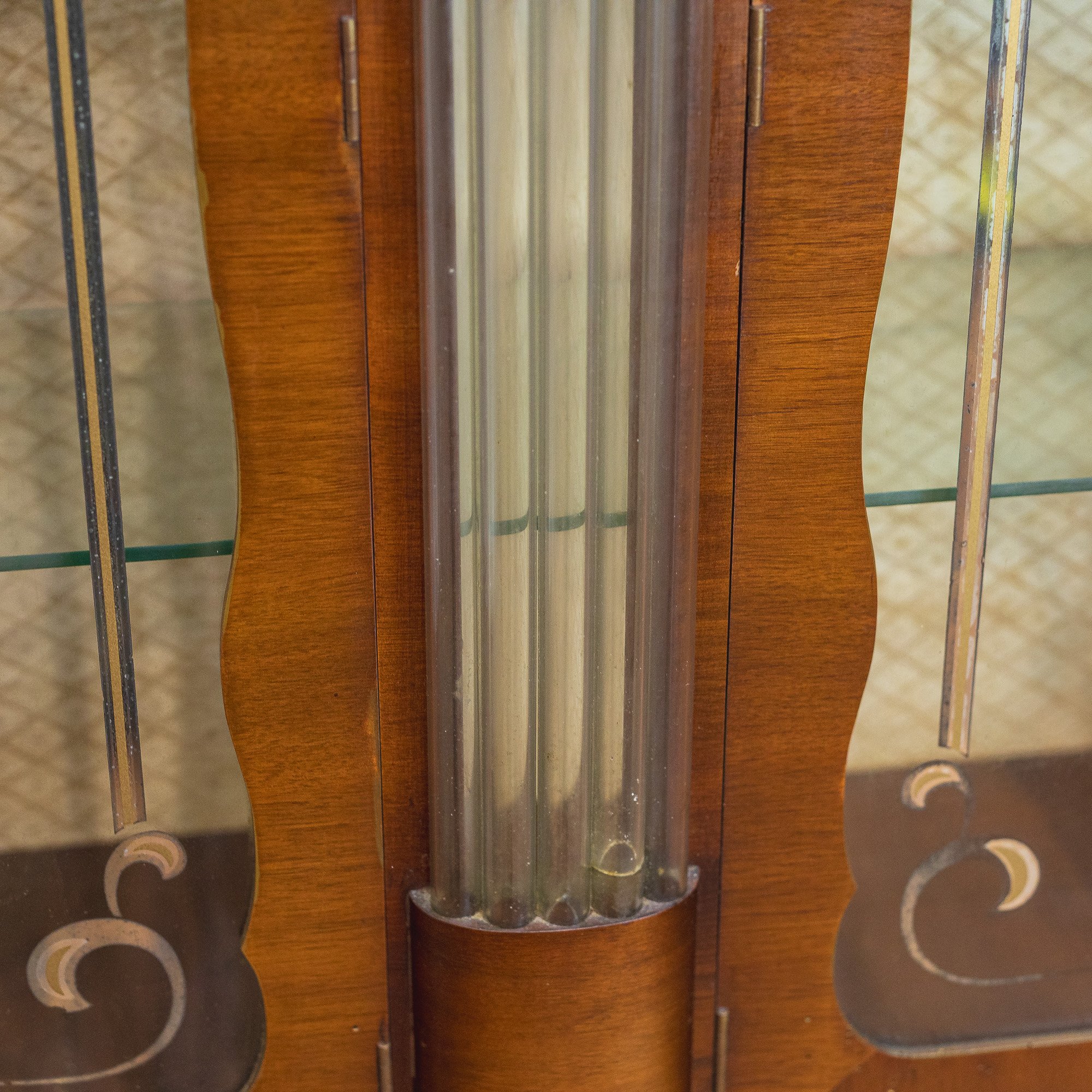 30. Art Deco Walnut Round Glass Door Display Cabinet-13.jpg