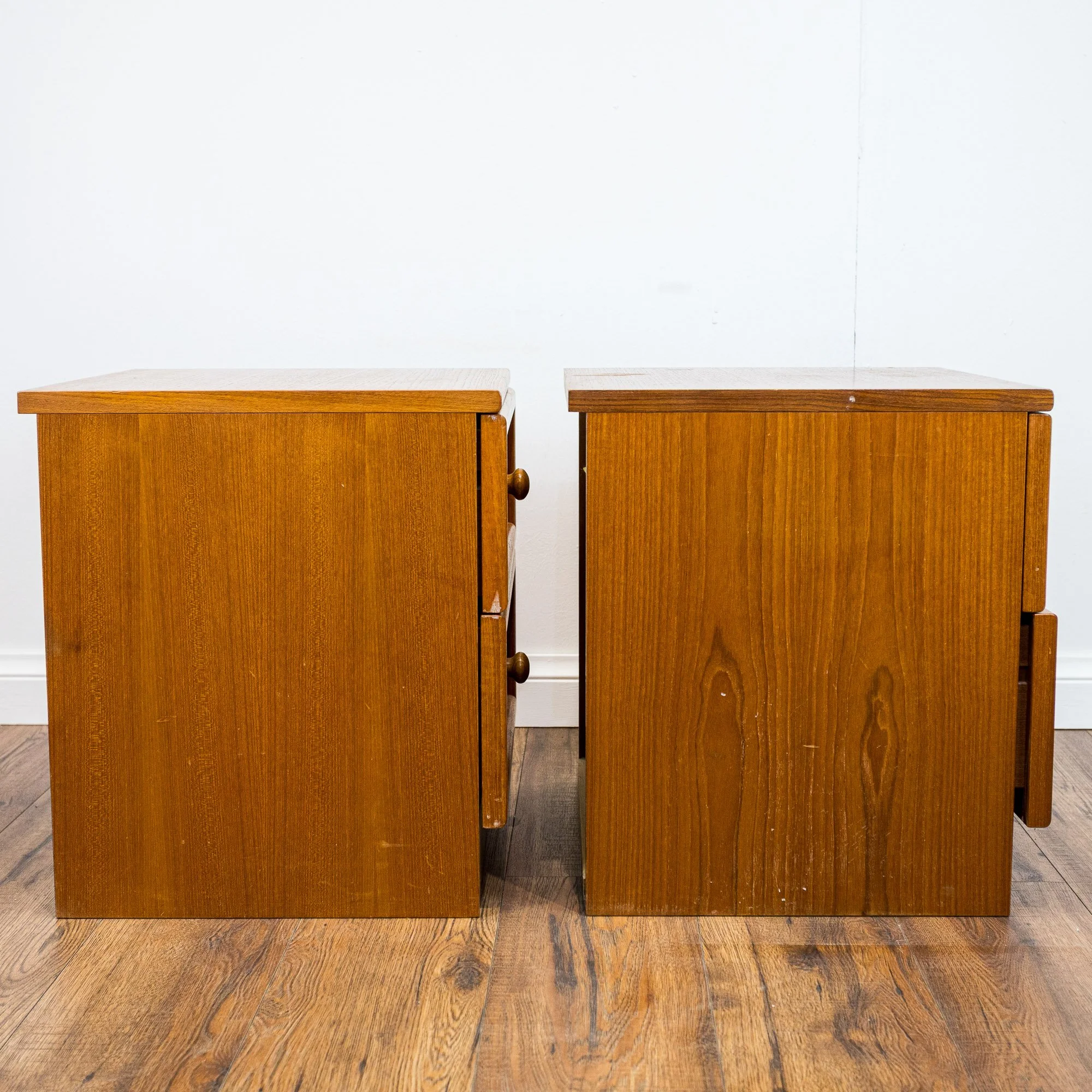 G Plan Albany Teak Bedside Cabinets – Pair by Leslie Dandy