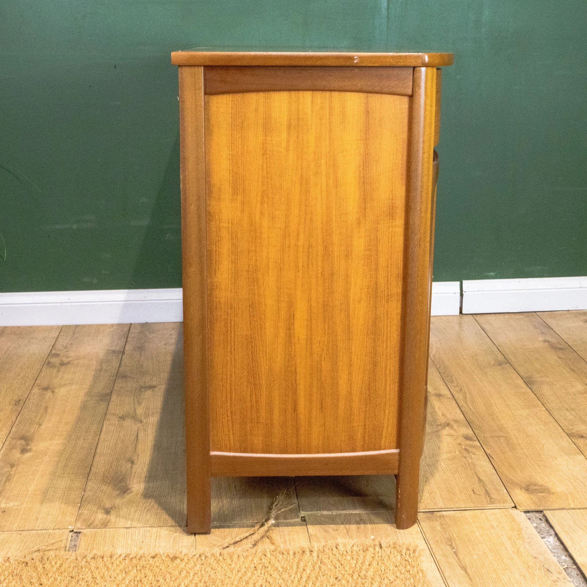 Nathan Squares Curved Teak Sideboard