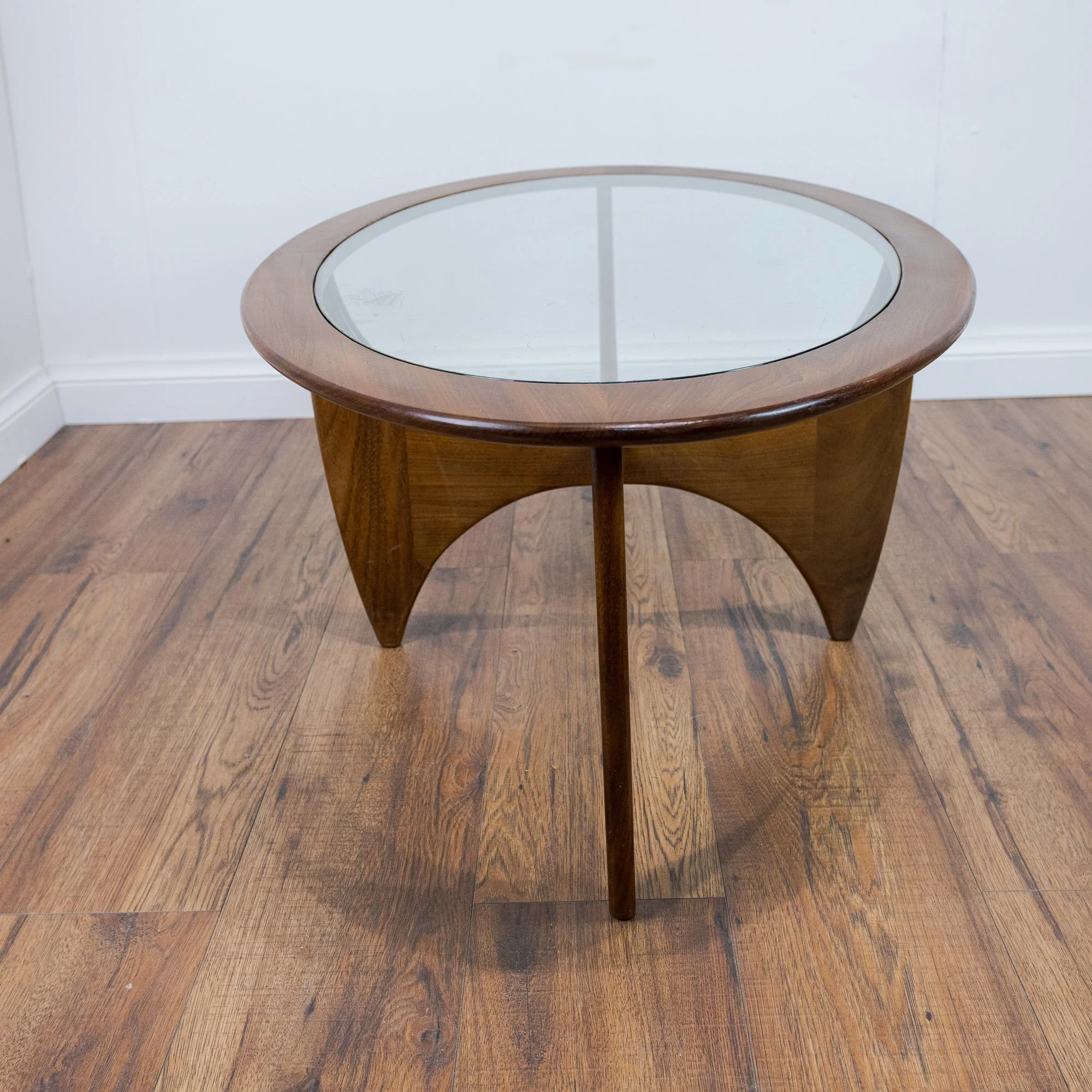 G Plan Oval Astro Glass & Teak Coffee Table