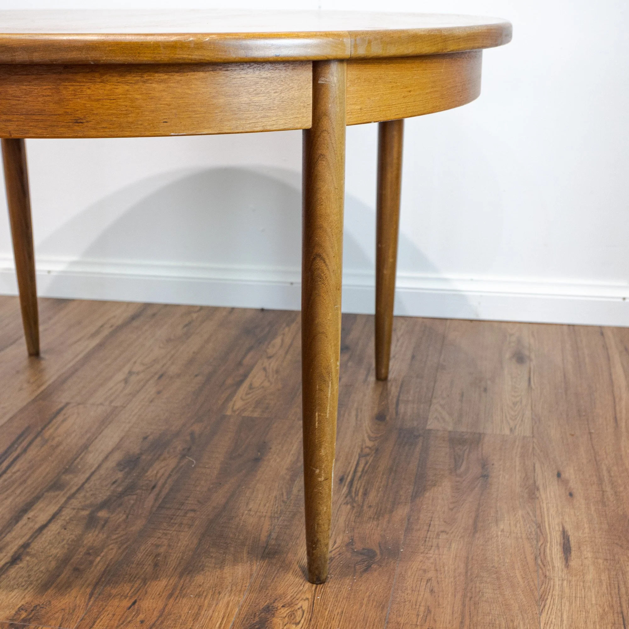 G Plan Fresco Teak Round Extending Dining Table by V. B. Wilkins