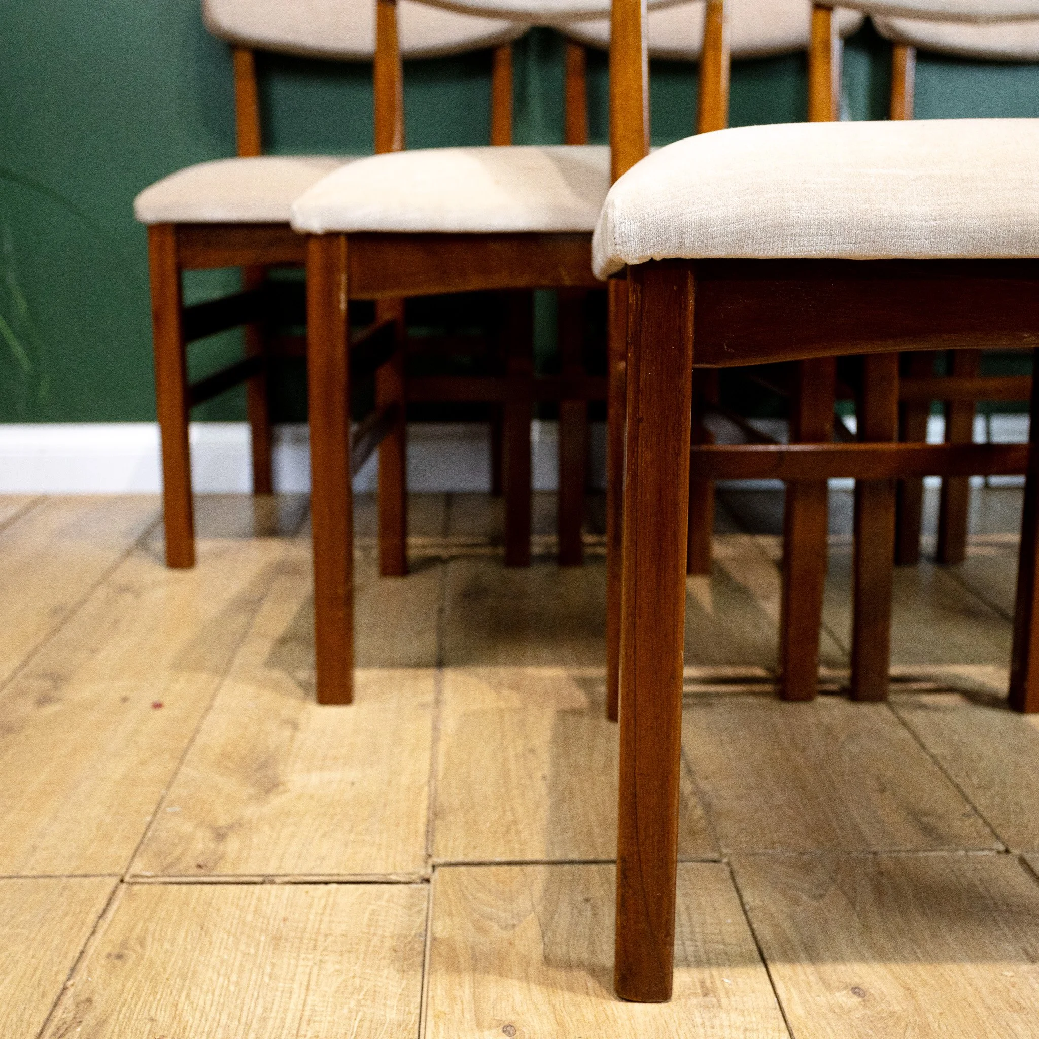 Set of 6 Mid Century Teak Dining Chairs