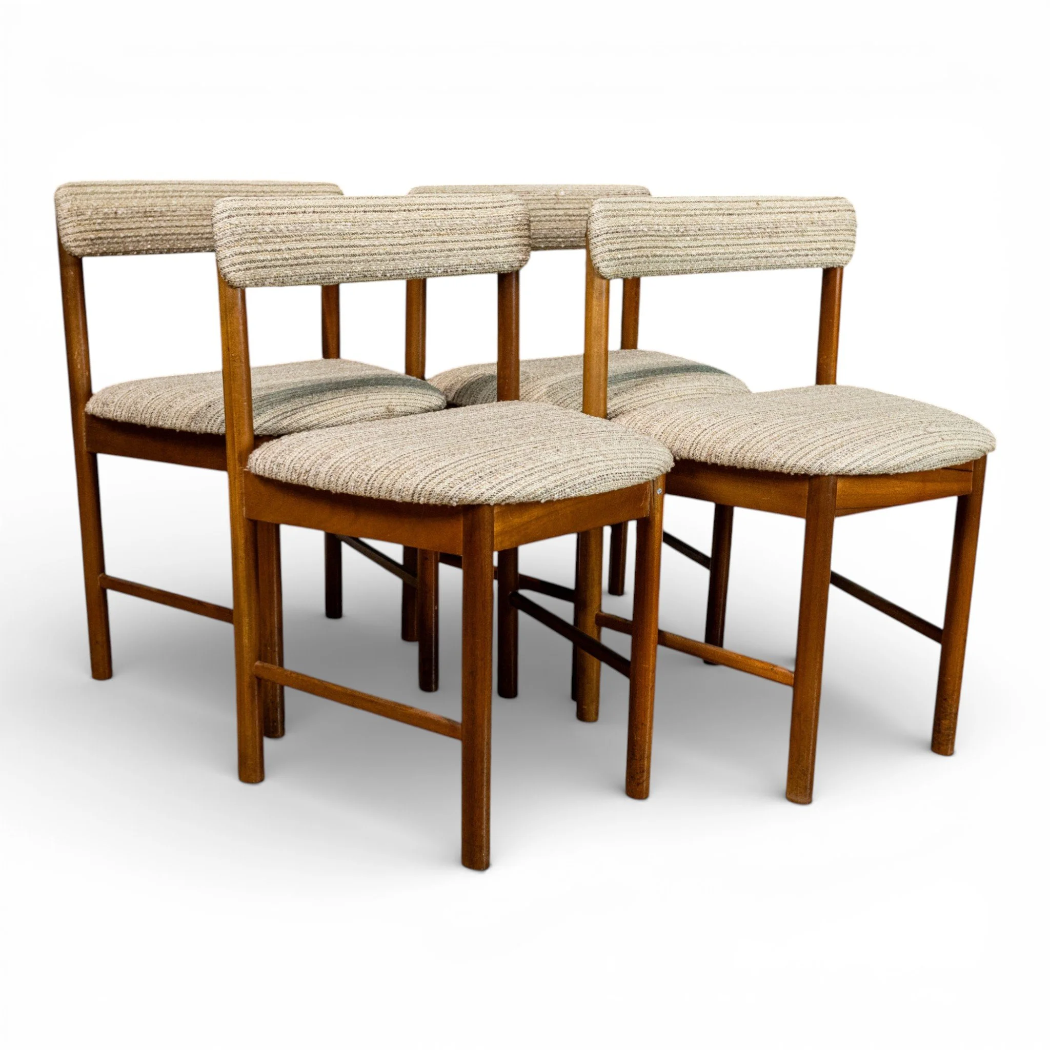McIntosh Tuck Under Teak Round Dining Table and Chairs Set