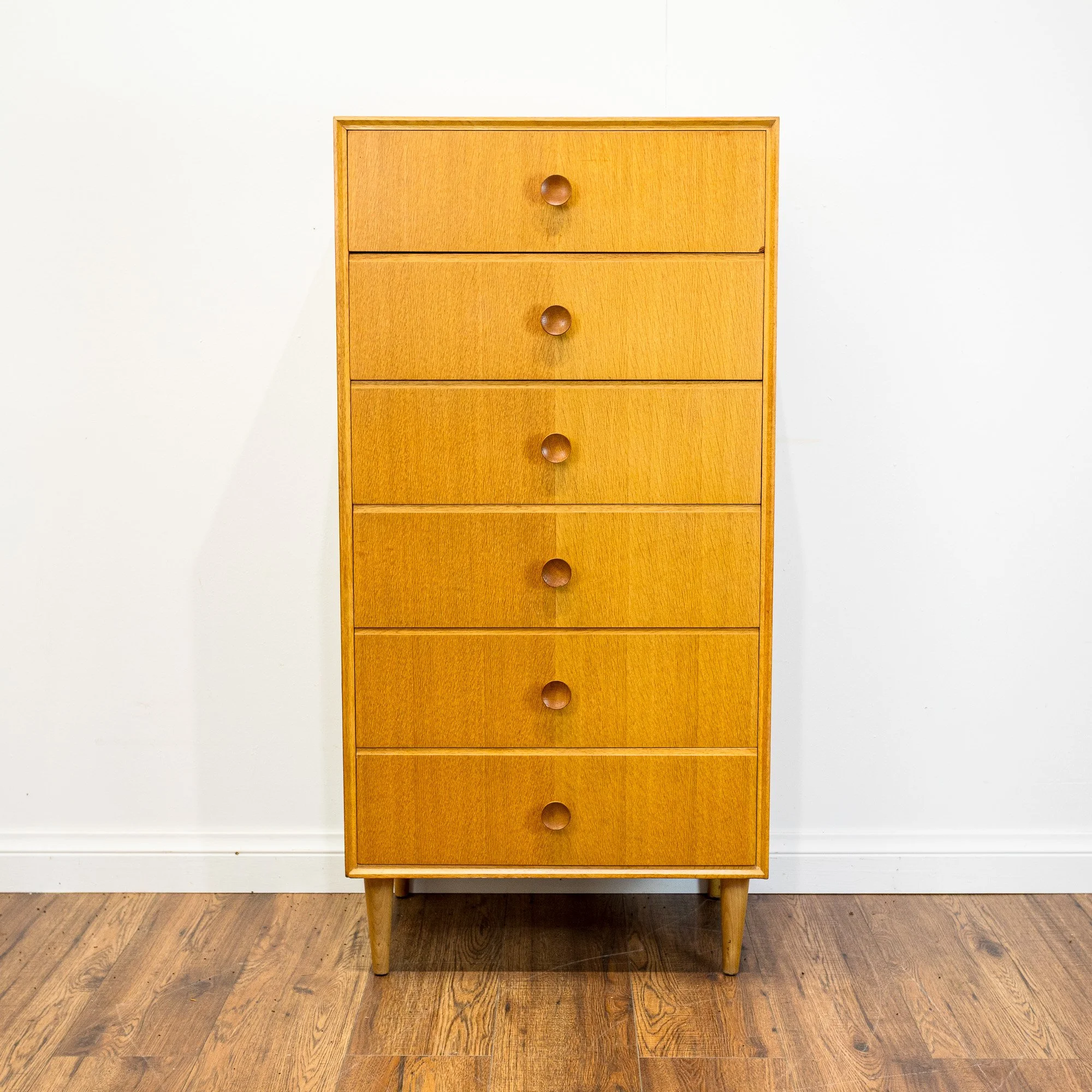 Meredew Teak 6 Drawer Tallboy