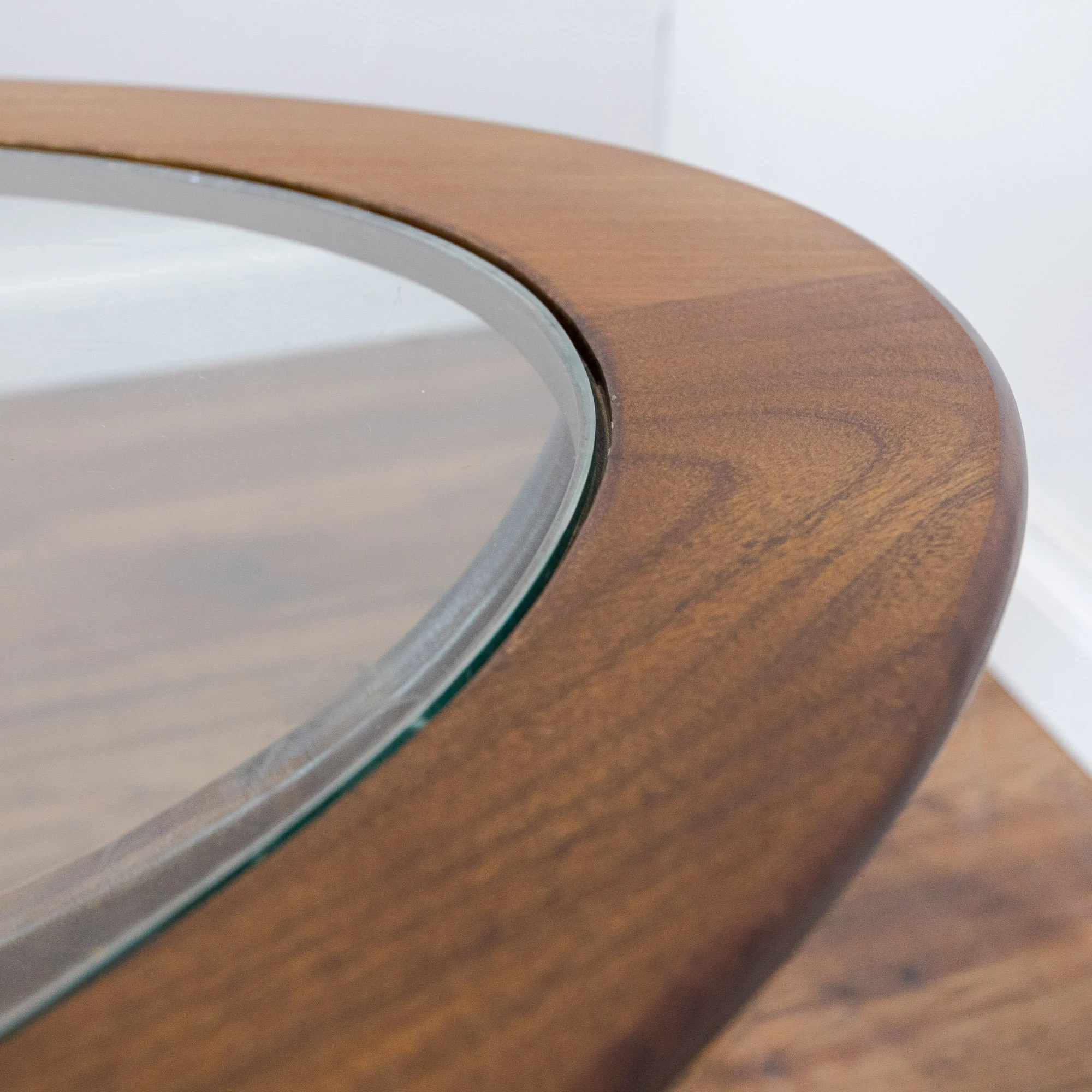 G Plan Oval Astro Glass & Teak Coffee Table