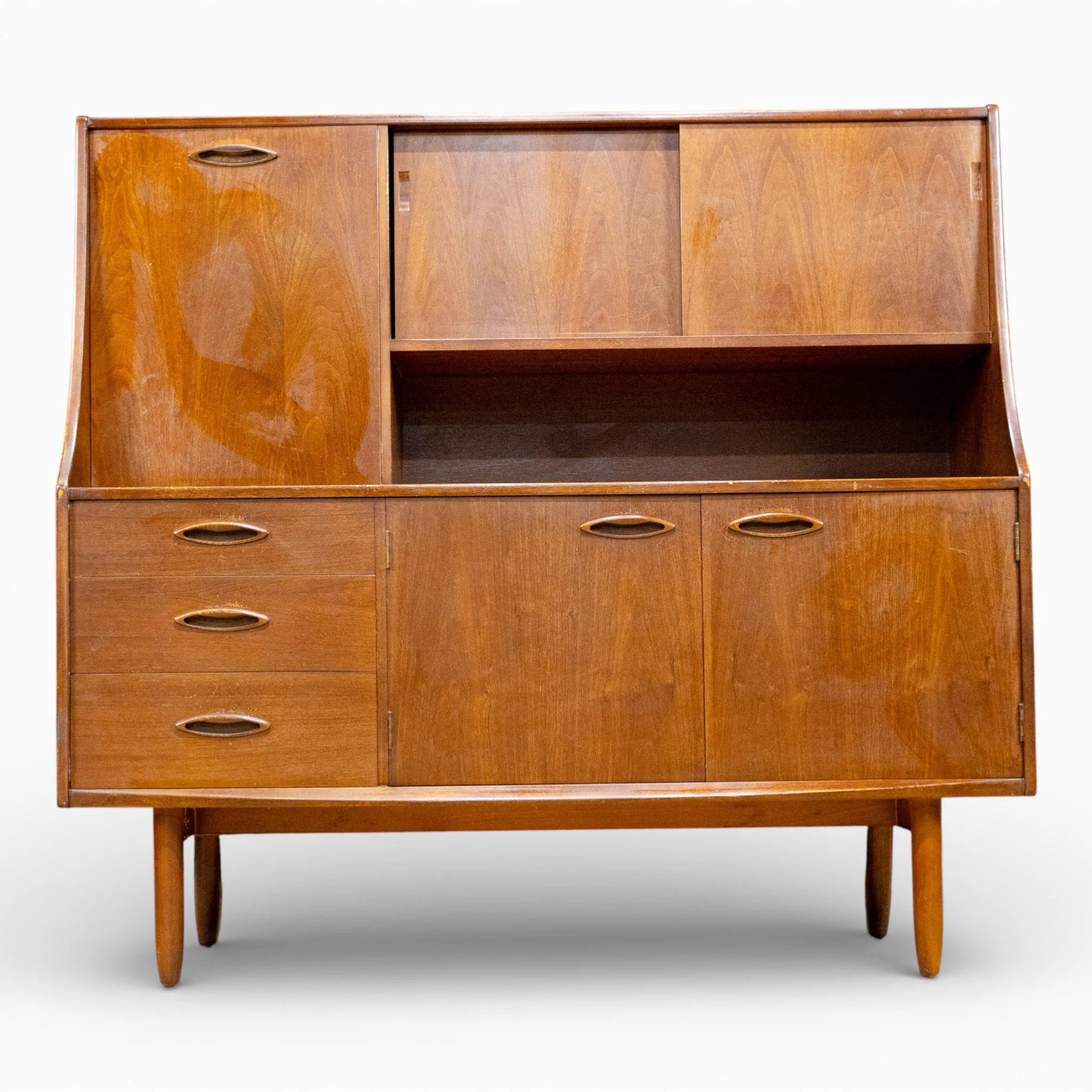 Jentique Teak Mid Century Highboard Cocktail Cabinet