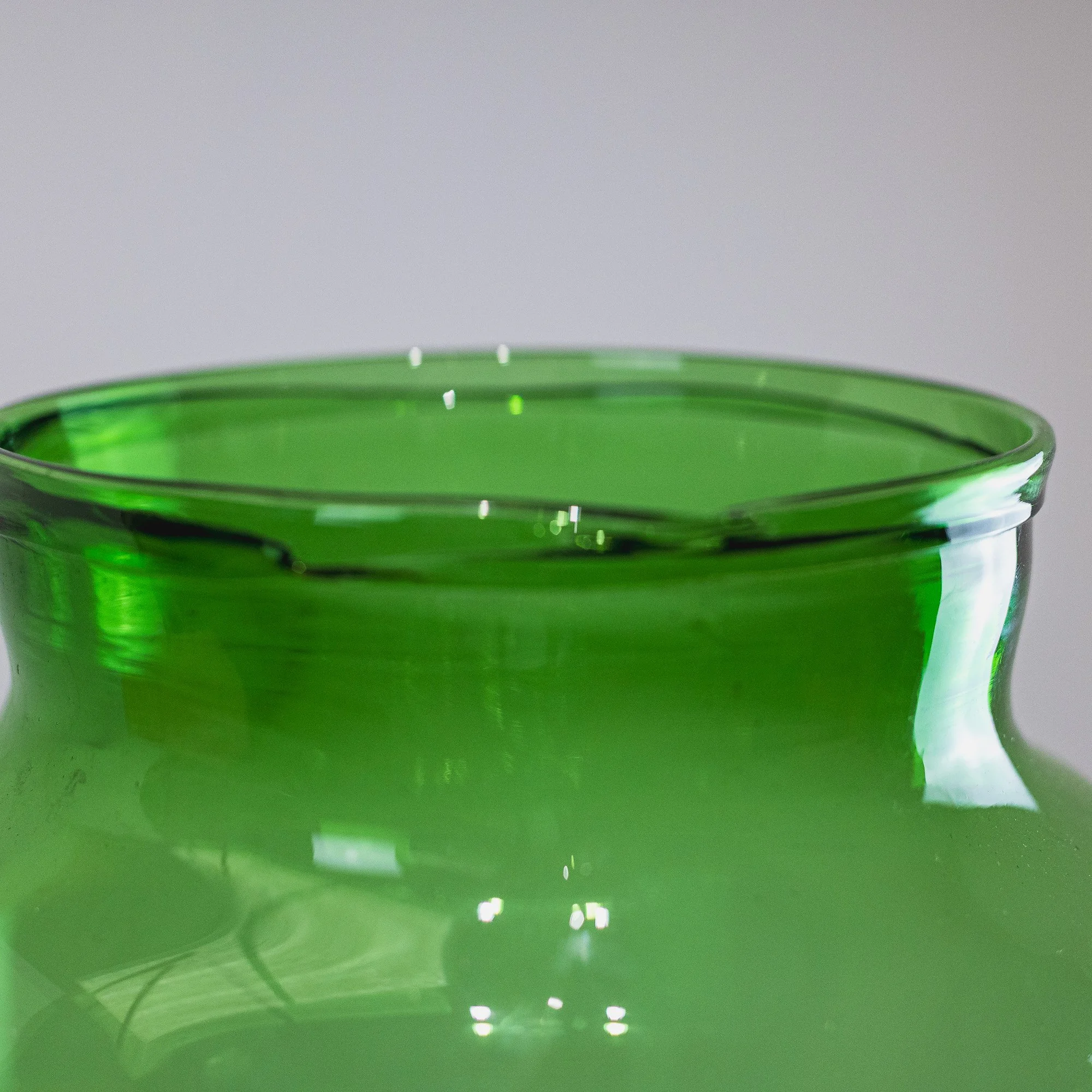29. Large Green Tinted European Glass Vase -4.jpg