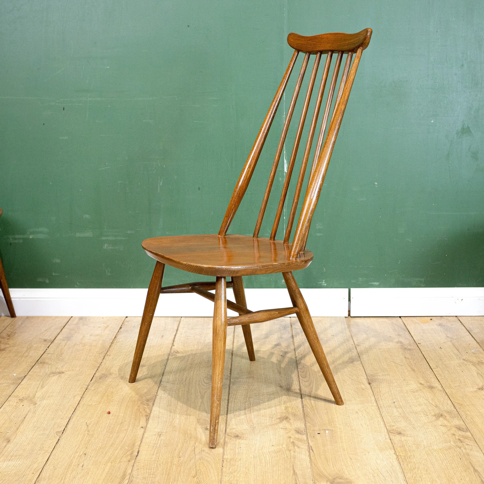 Ercol Blue Label Elm Goldsmith Chairs x6
