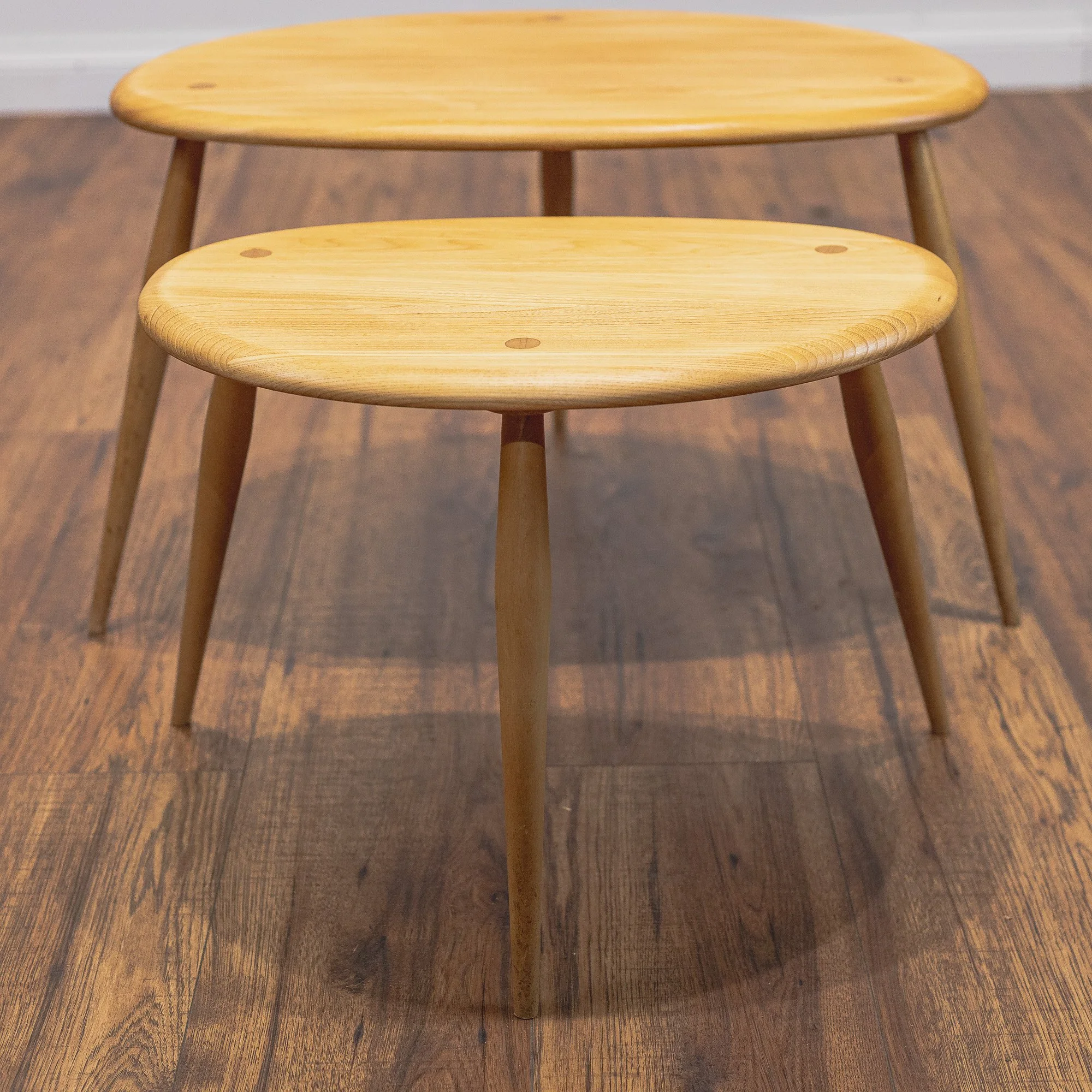 Ercol Pebbles Model 354 Nest of Tables Blonde Finish -12.jpg