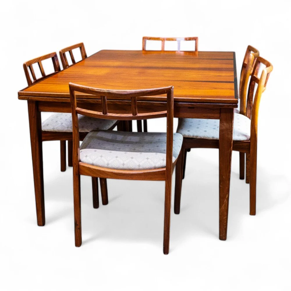 Robert Heritage for Archie Shine Rosewood Dining Table & 6 Chairs