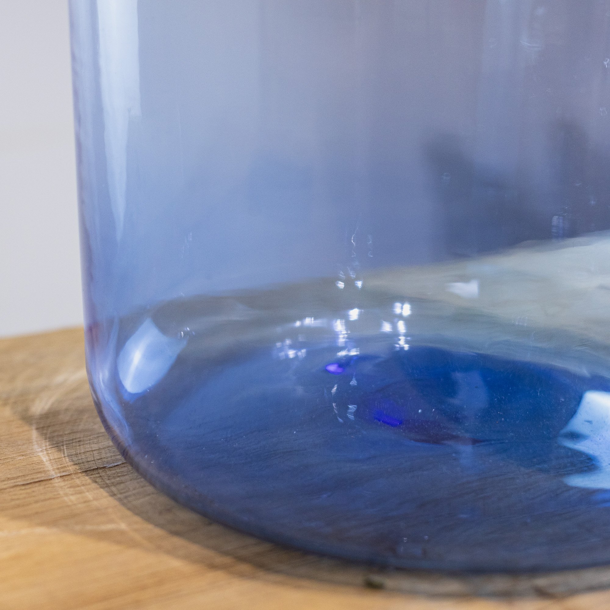 28. Large Blue Tinted European Glass Vase -6.jpg