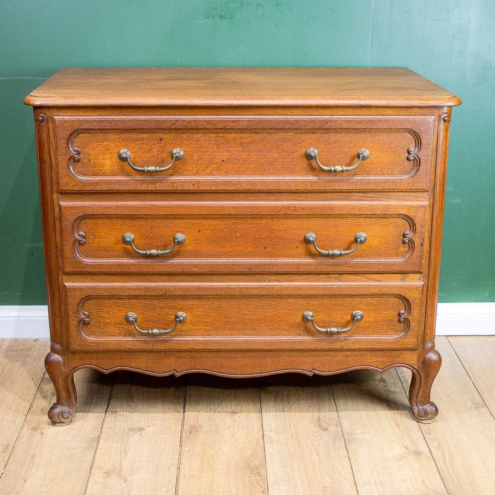 French Oak Chest of 3 Drawers