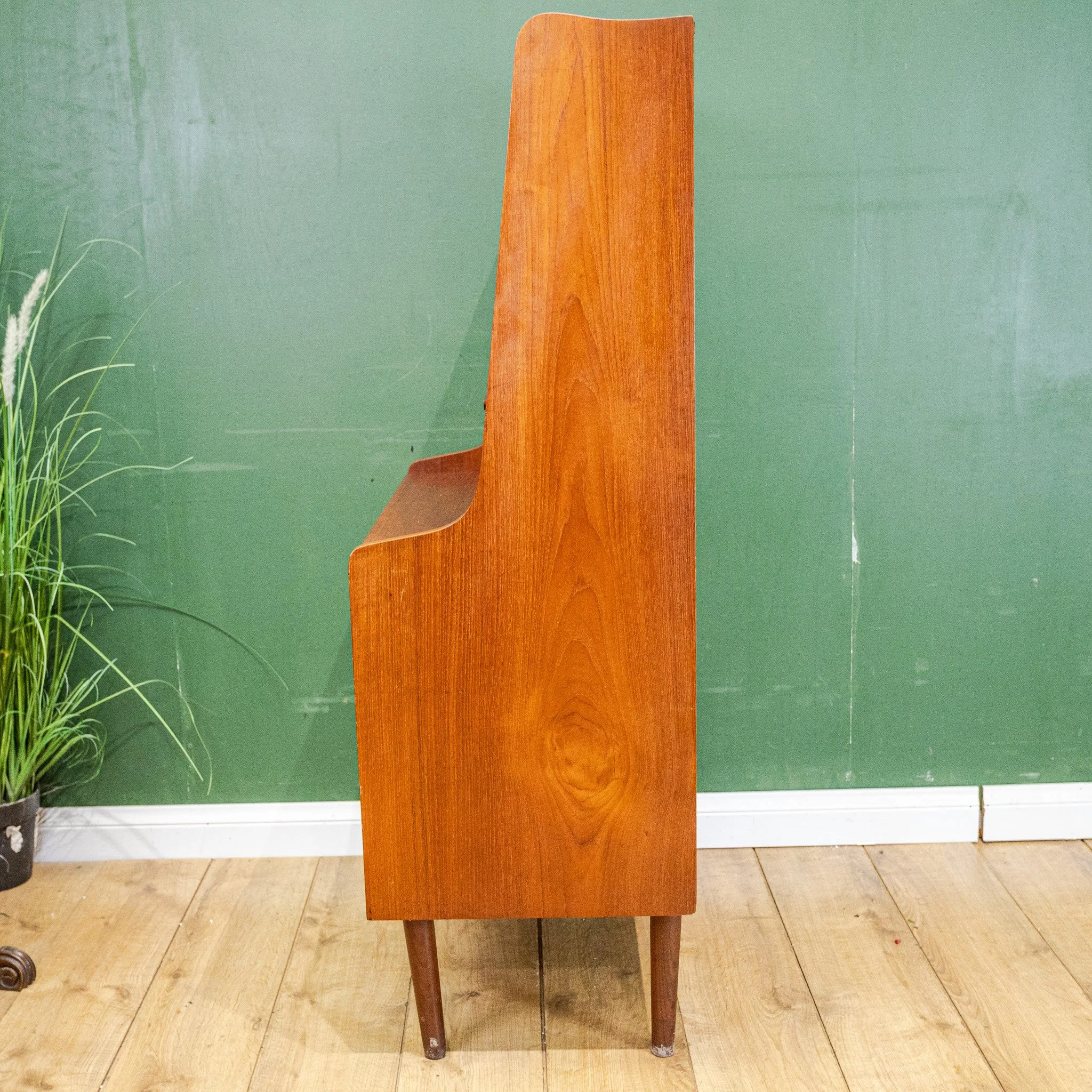 Danish Teak Secretaire Bureau Desk by Erik Petersen