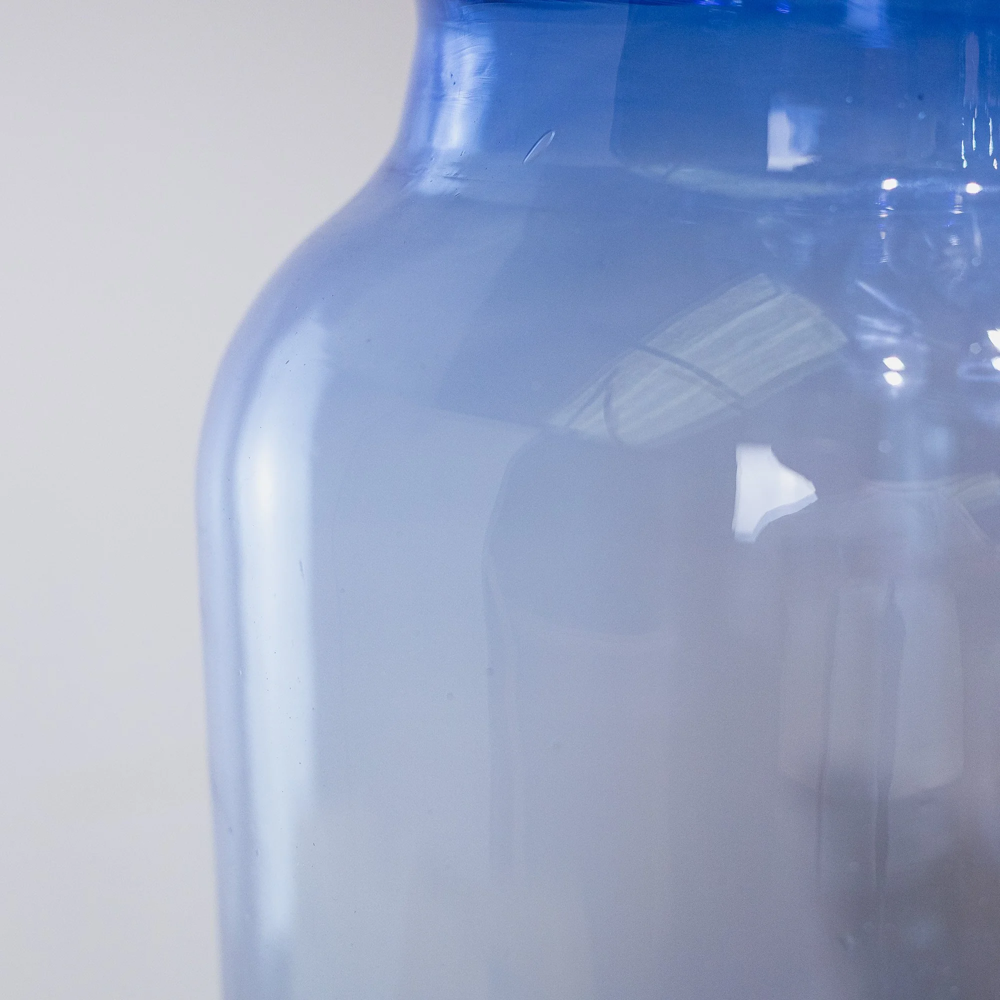 28. Large Blue Tinted European Glass Vase -5.jpg