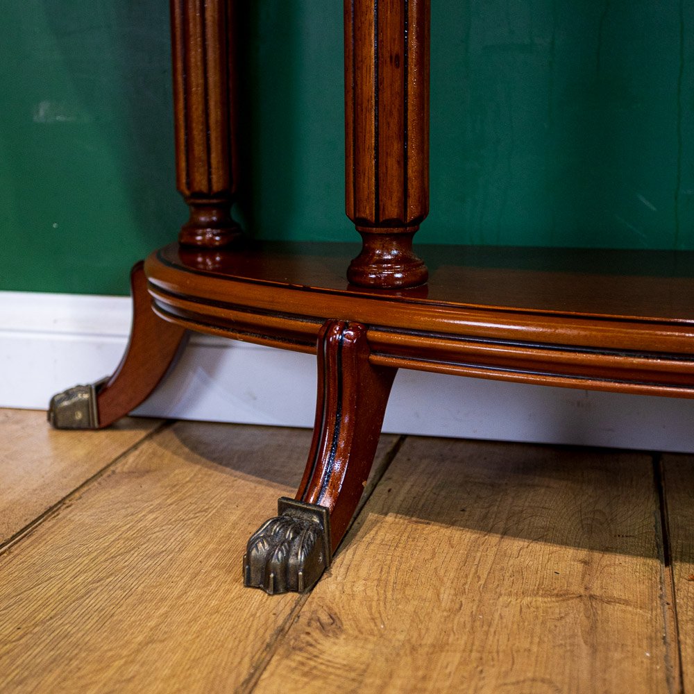 Mahogany Serpentine Regency Style Console Table