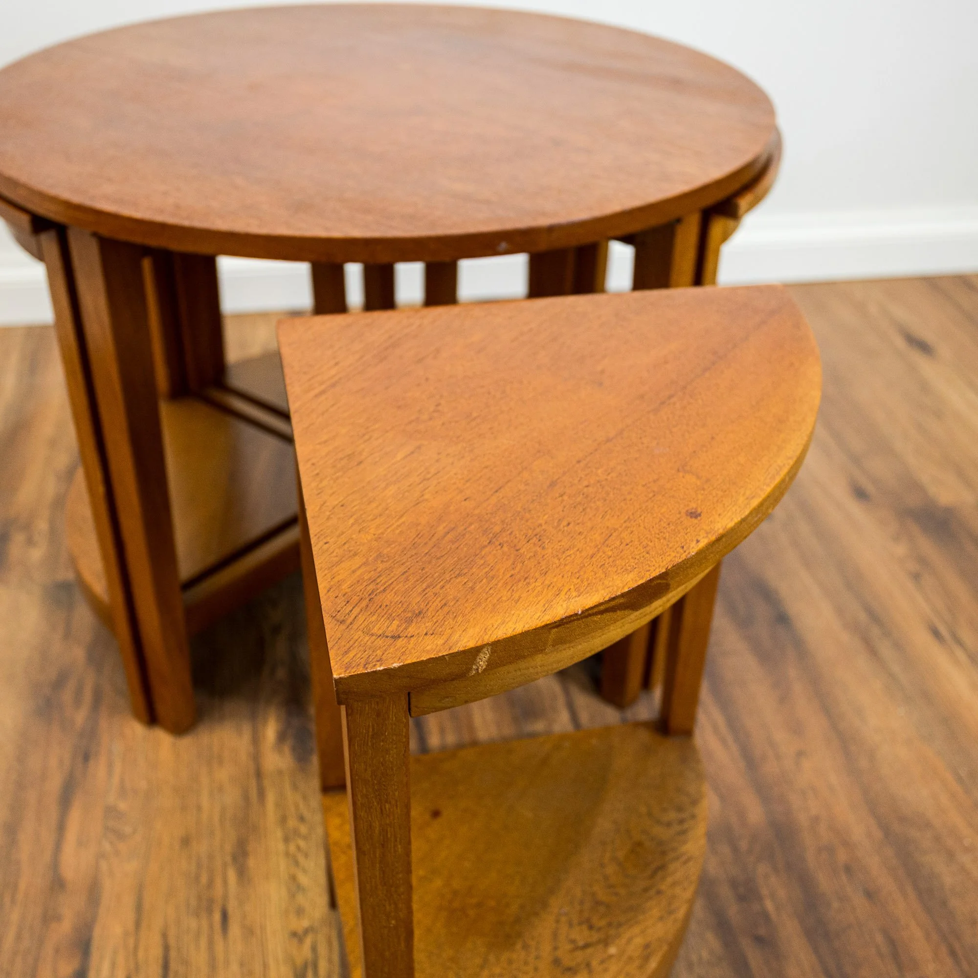 Art Deco Quartet Oak Nest of Tables