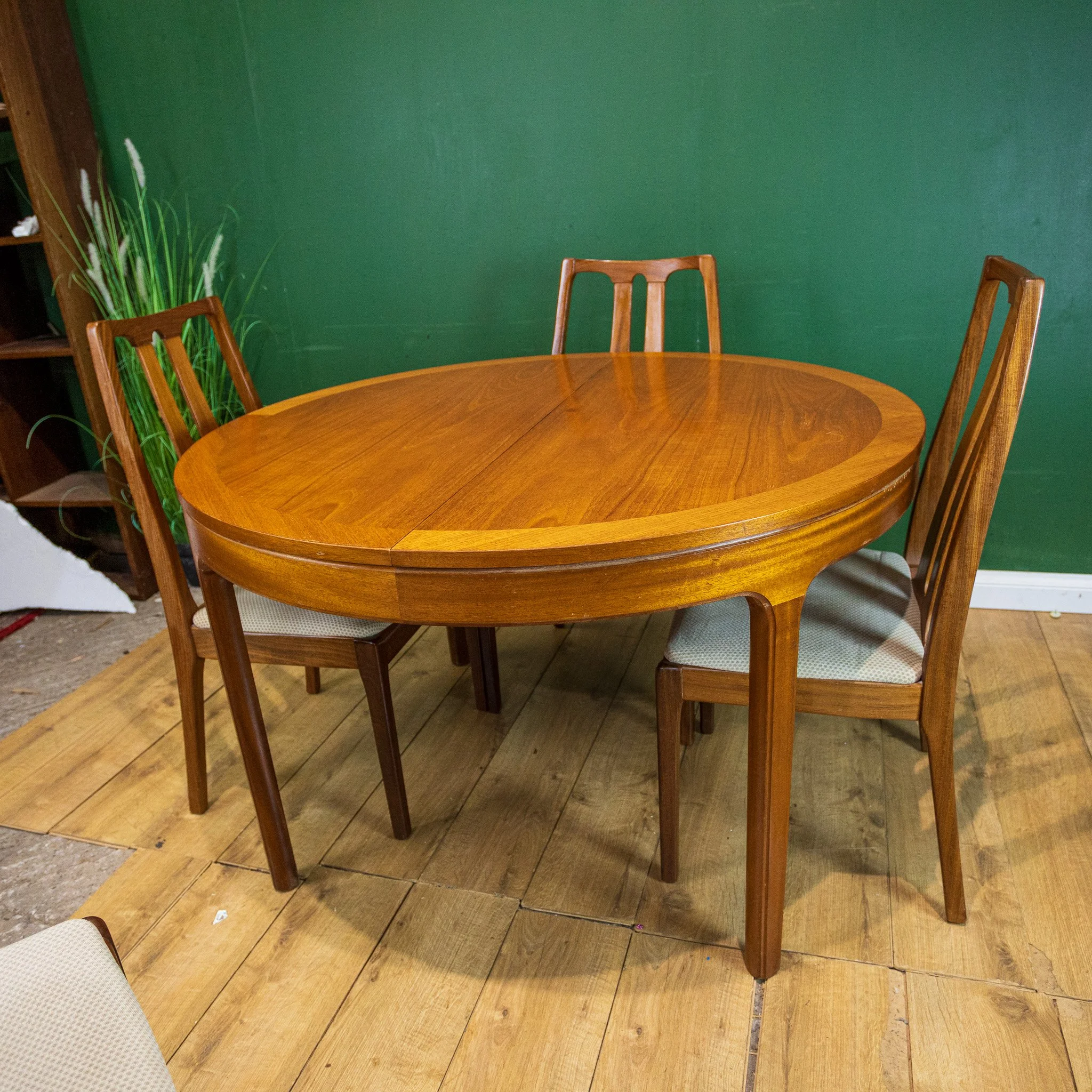 Nathan Round Teak Dining Table and 4 Chairs