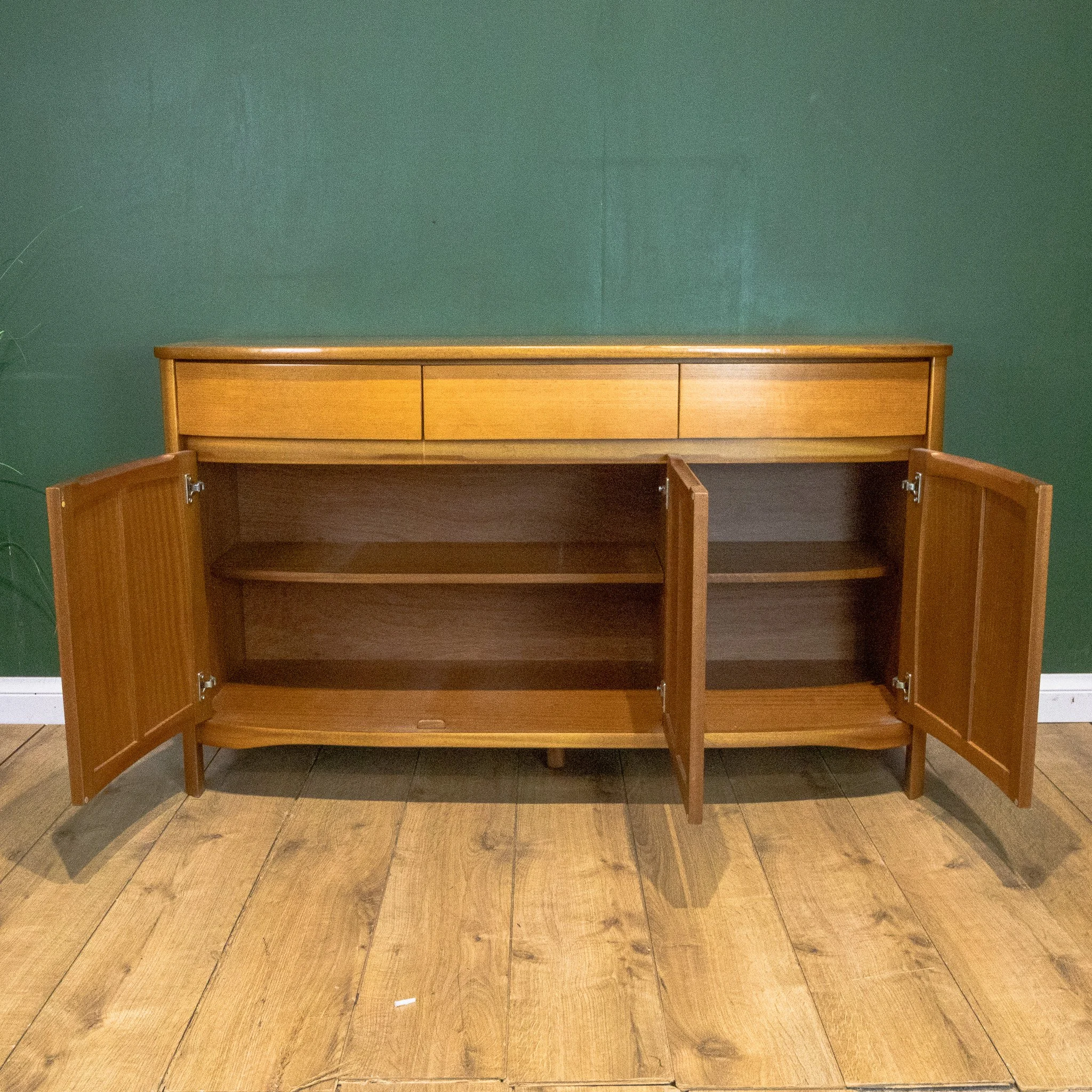 Nathan Squares Curved Teak Sideboard