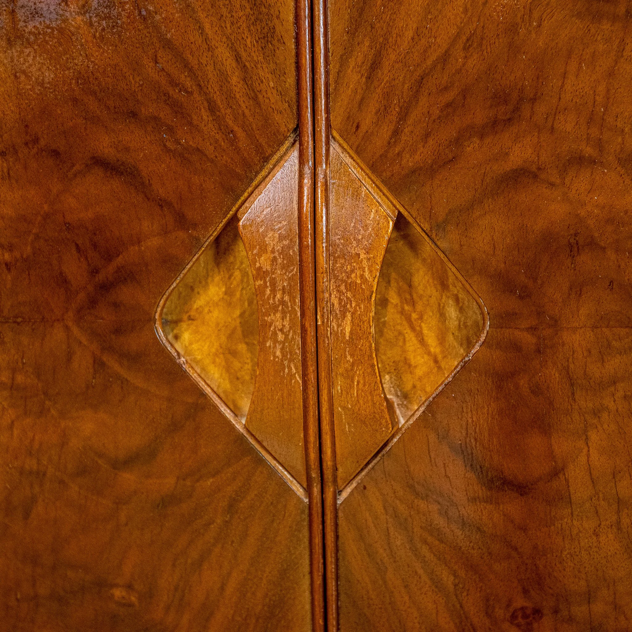 Art Deco Style Walnut Curved Sideboard