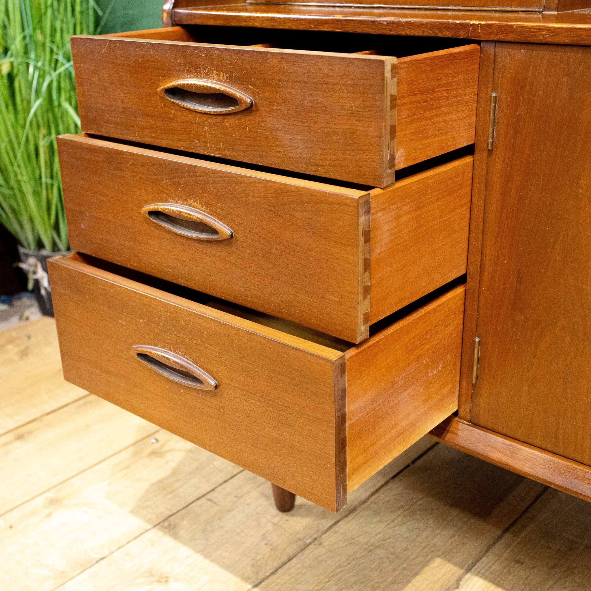 Jentique Teak Mid Century Highboard Cocktail Cabinet