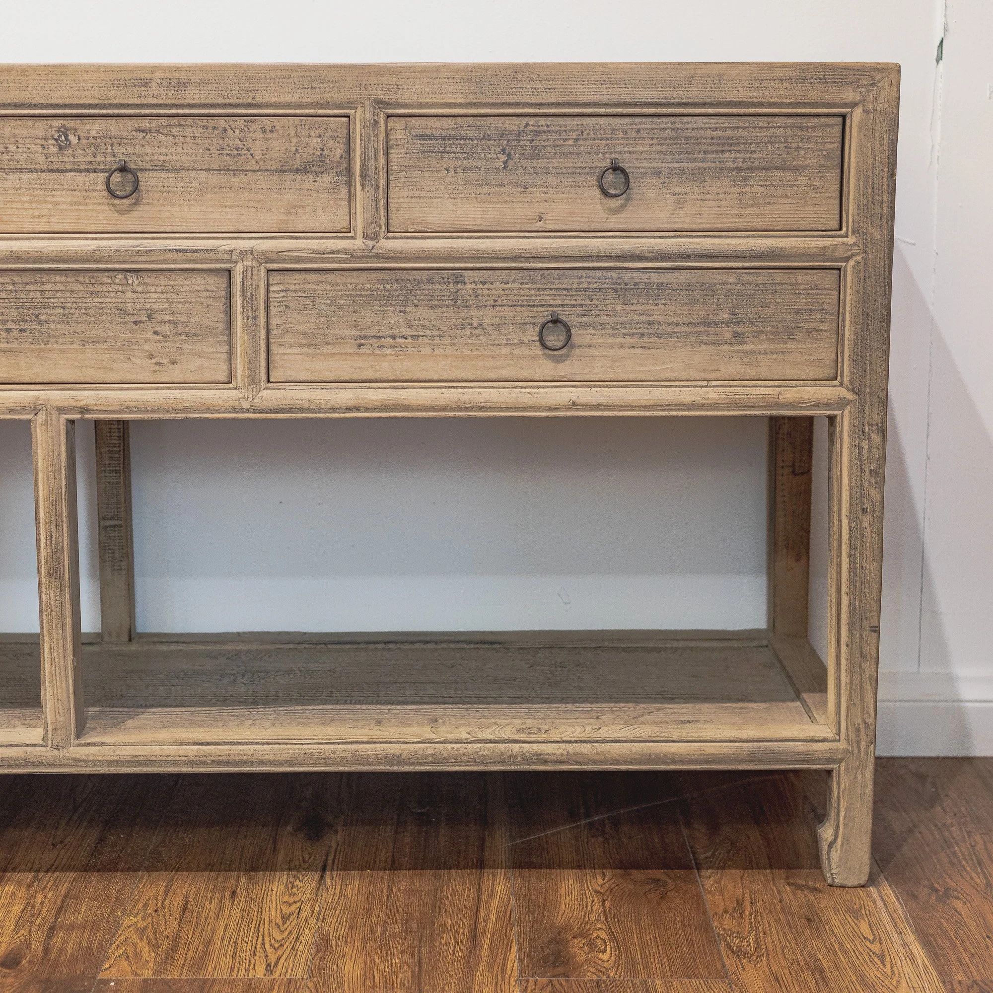 Reclaimed Silvered Elm Large 9 Drawer Console Table -3.jpg