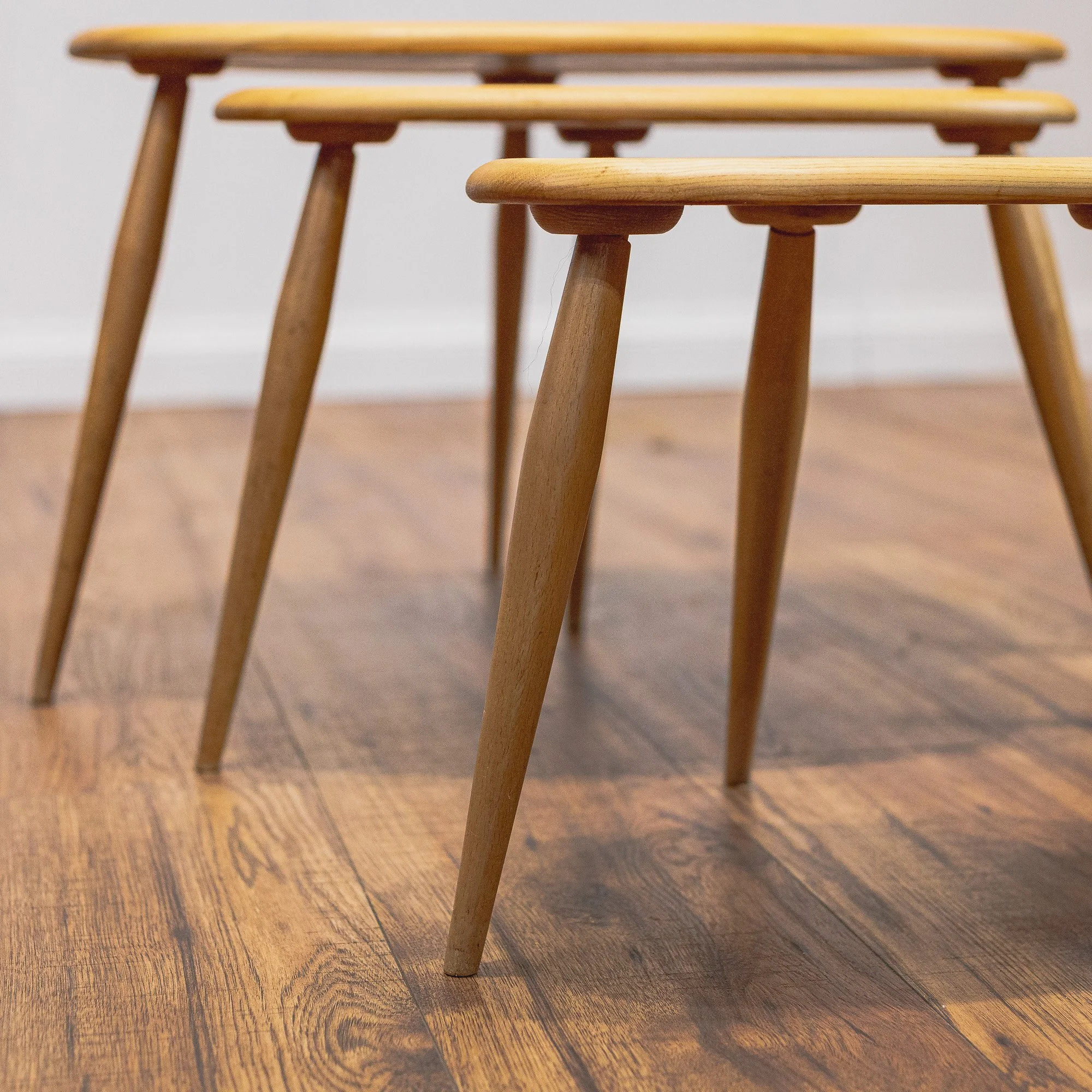 Ercol Pebbles Model 354 Nest of Tables Blonde Finish -5.jpg