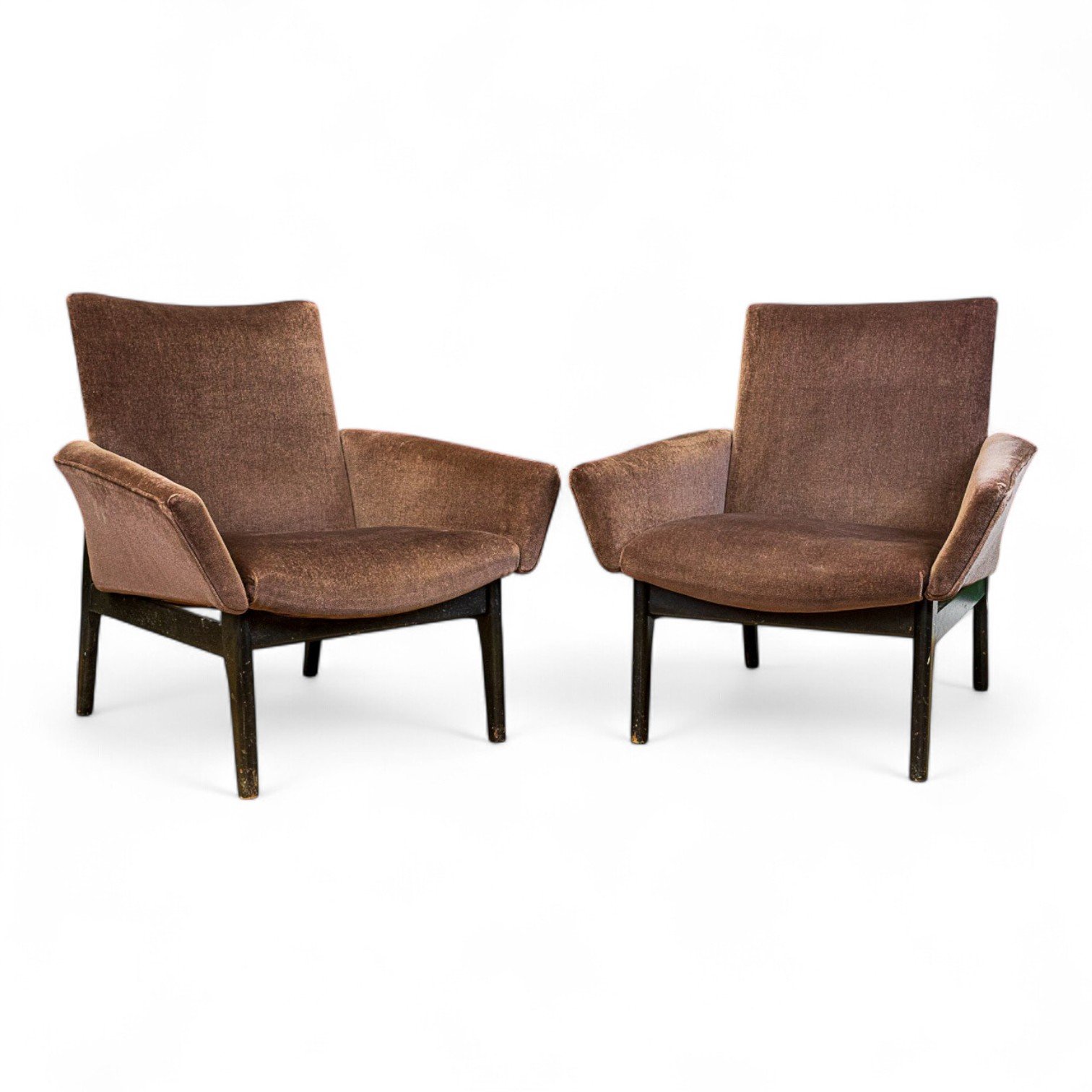 Parker Knoll Pair of Velvet Armchairs