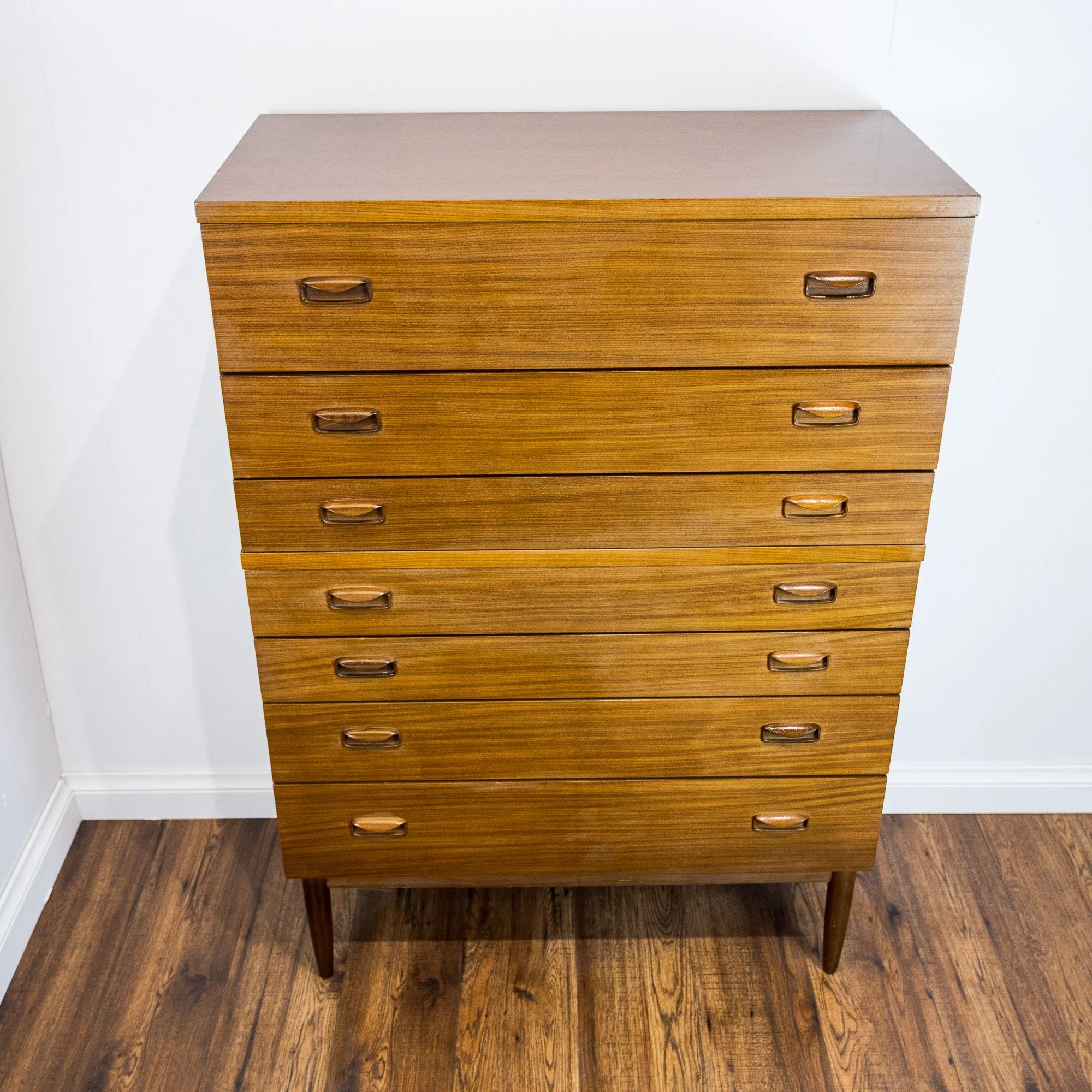 Wrighton Teak Tallboy Chest of 7 Drawers