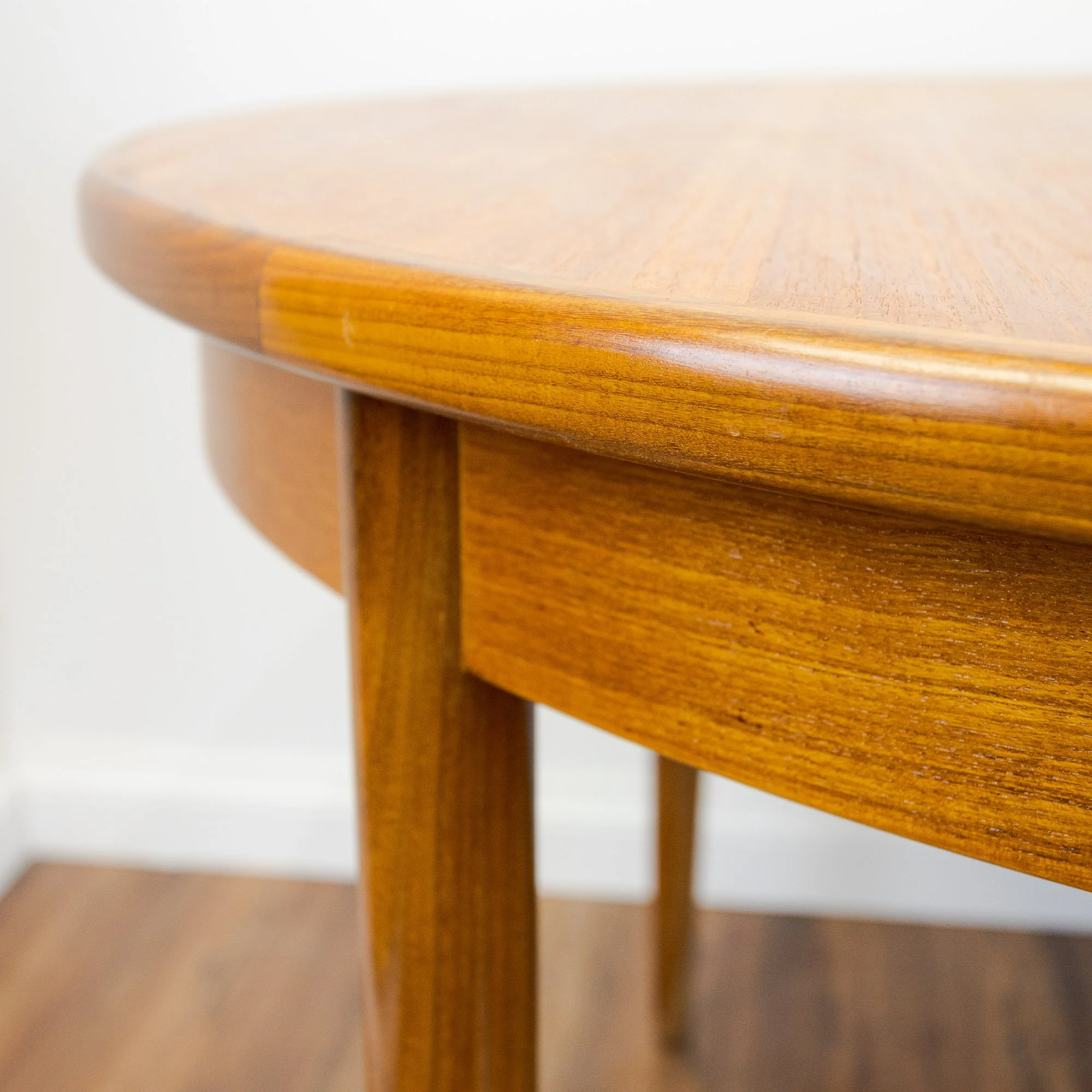 G Plan Fresco Teak Round Extending Dining Table by Victor B. Wilkins