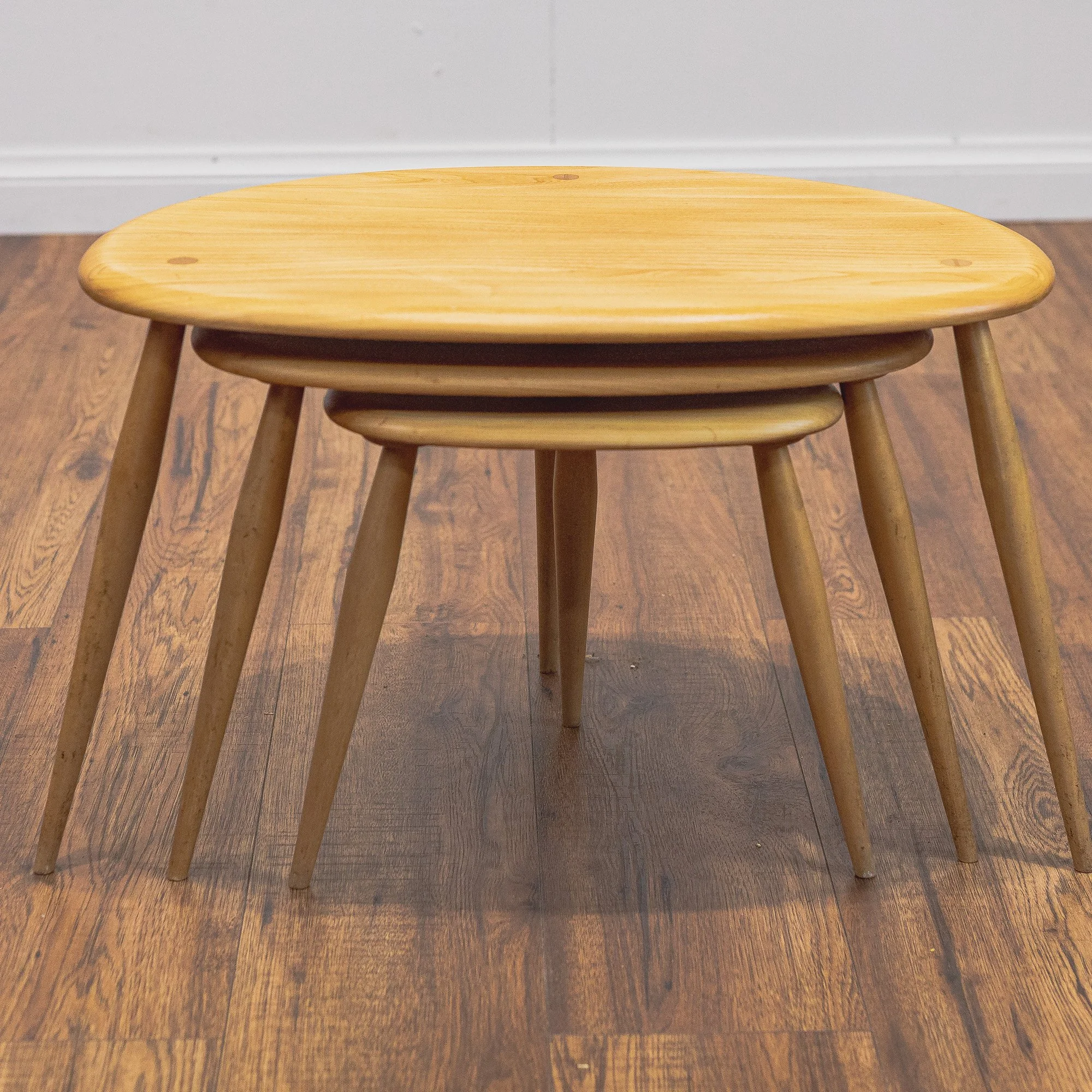 Ercol Pebbles Model 354 Nest of Tables Blonde Finish -1.jpg