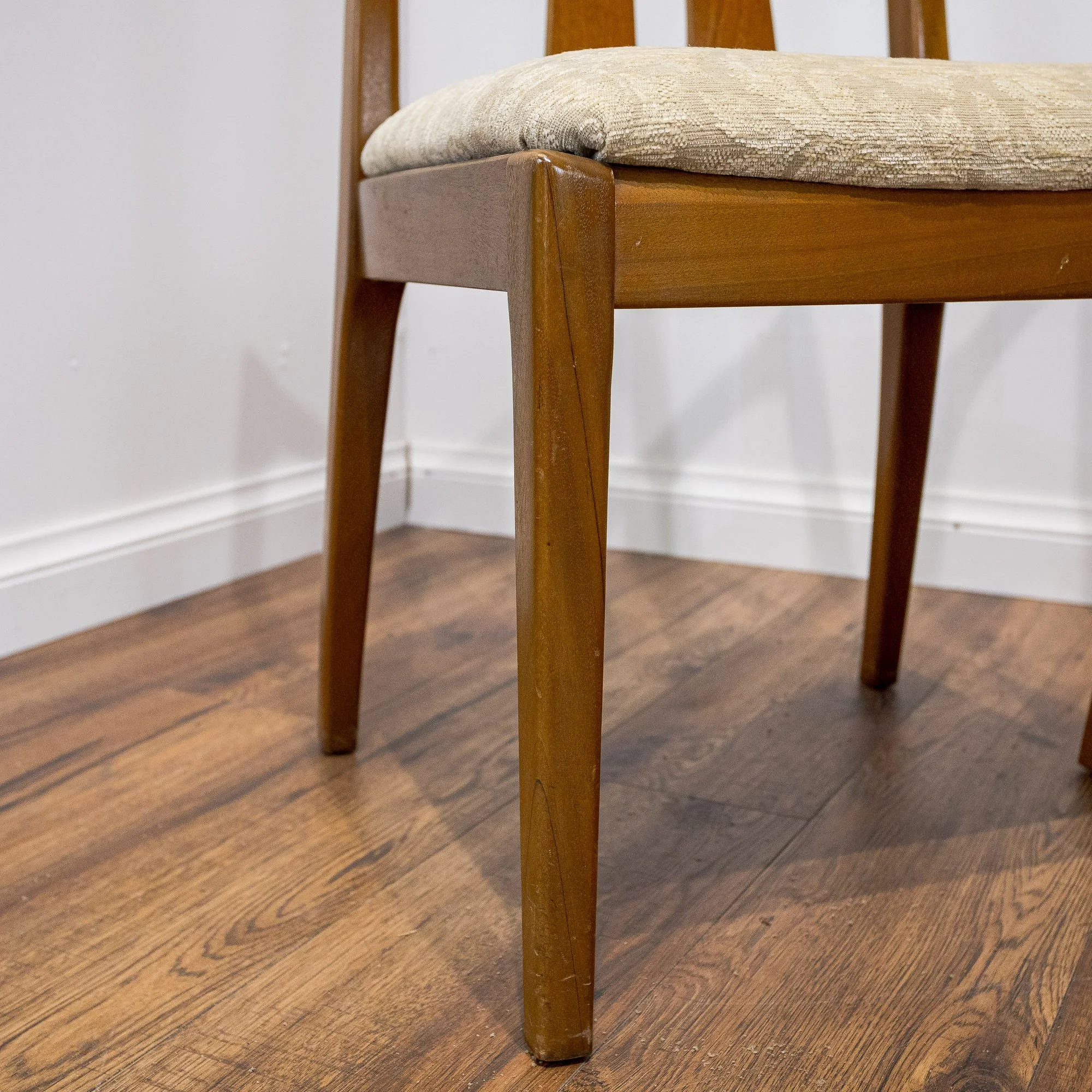 Nathan Teak Oval Extending Dining Table and 4 Chairs