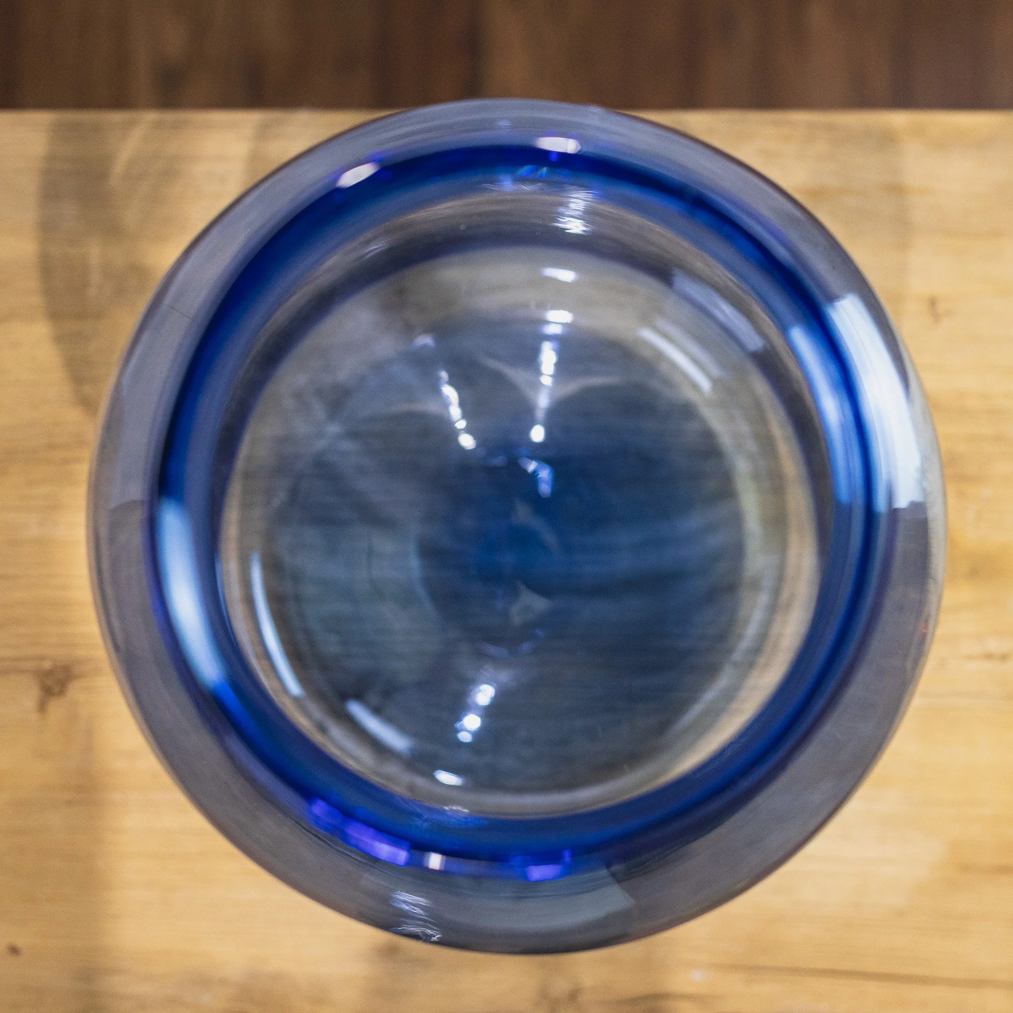 28. Large Blue Tinted European Glass Vase -4.jpg